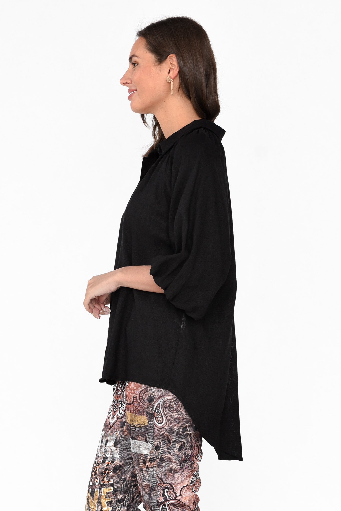 Amirah Black Button Up Shirt