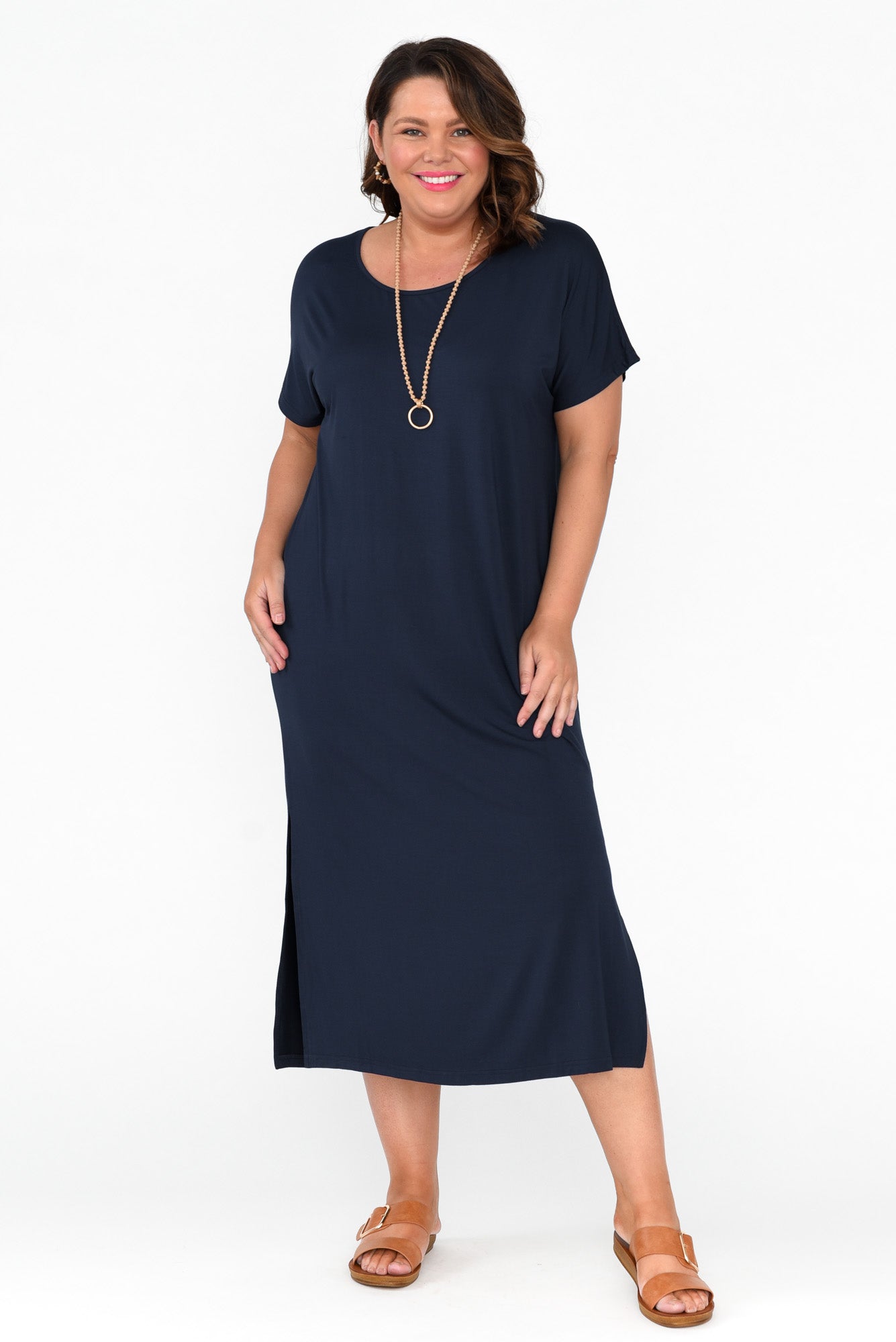 Dempsey Navy Bamboo Midi Dress