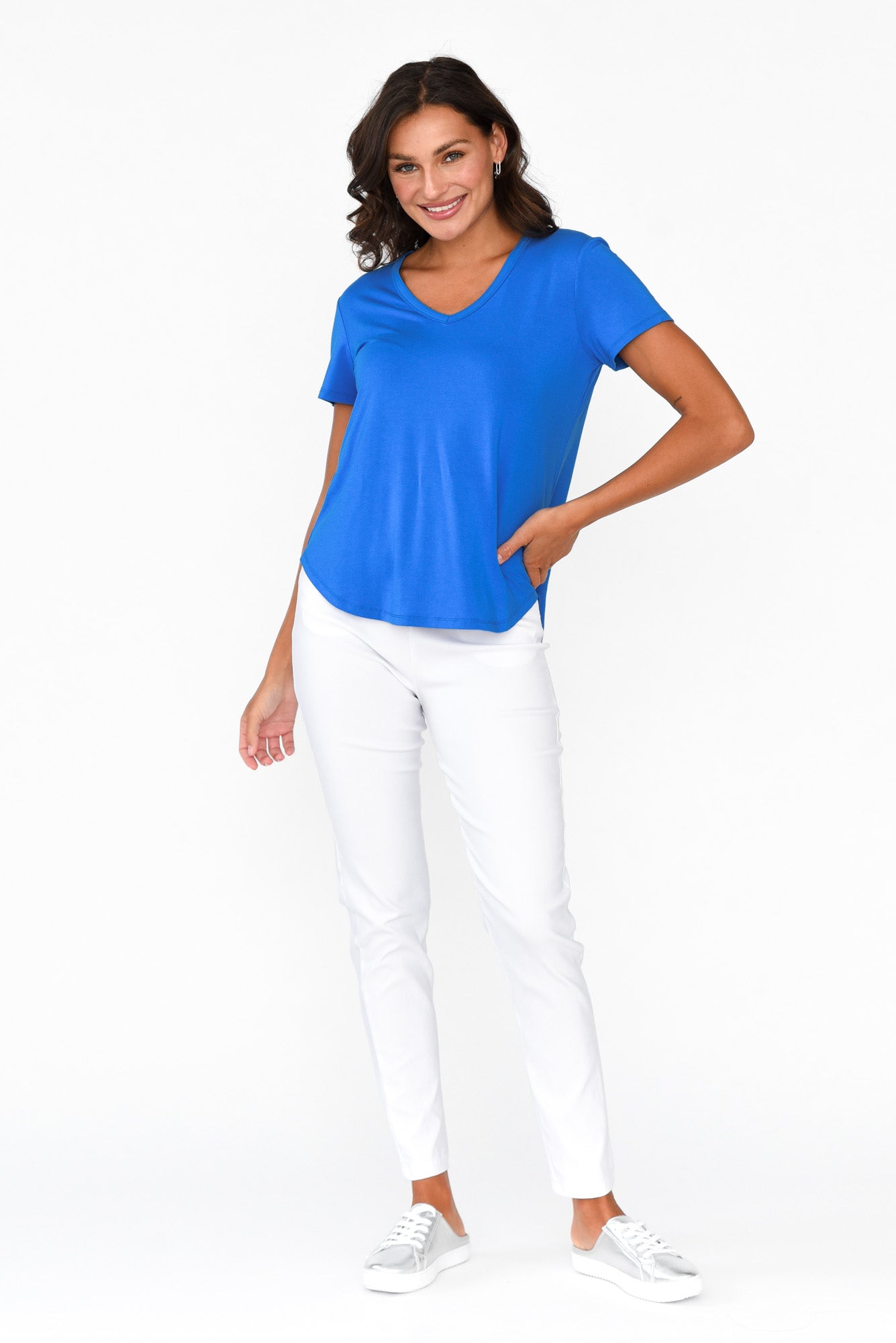 Veronica Cobalt Bamboo Tee