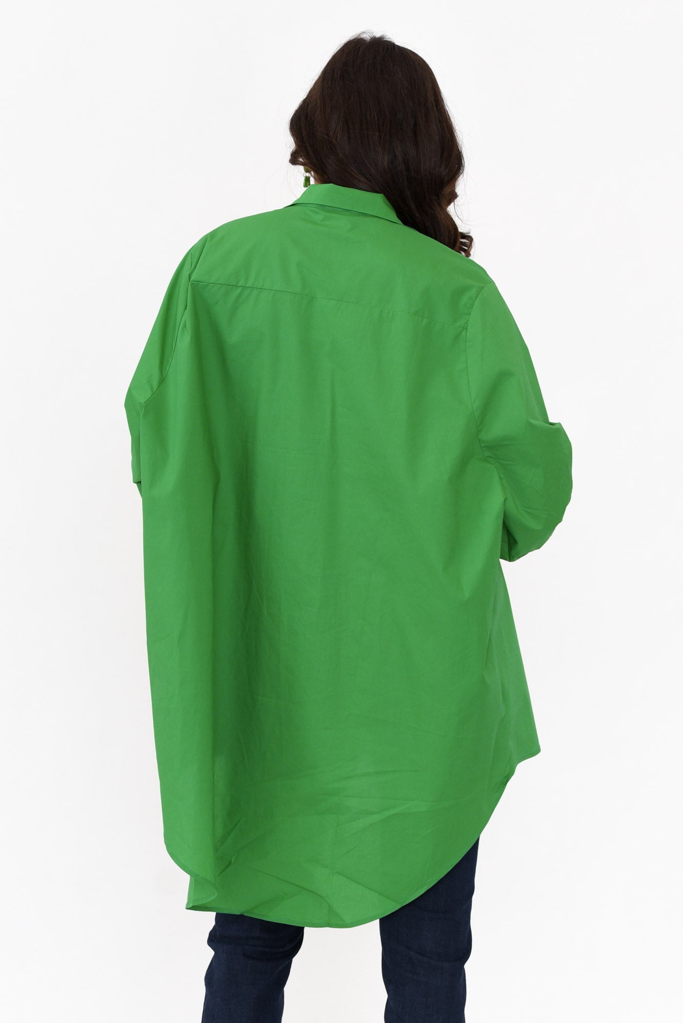 Sadie Green Cotton Tunic Top