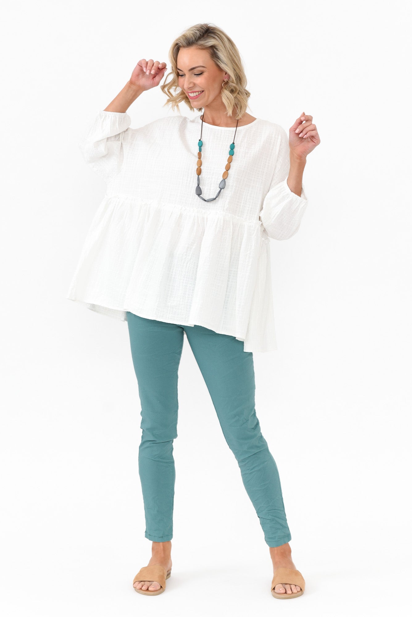 Braun White Cotton Top