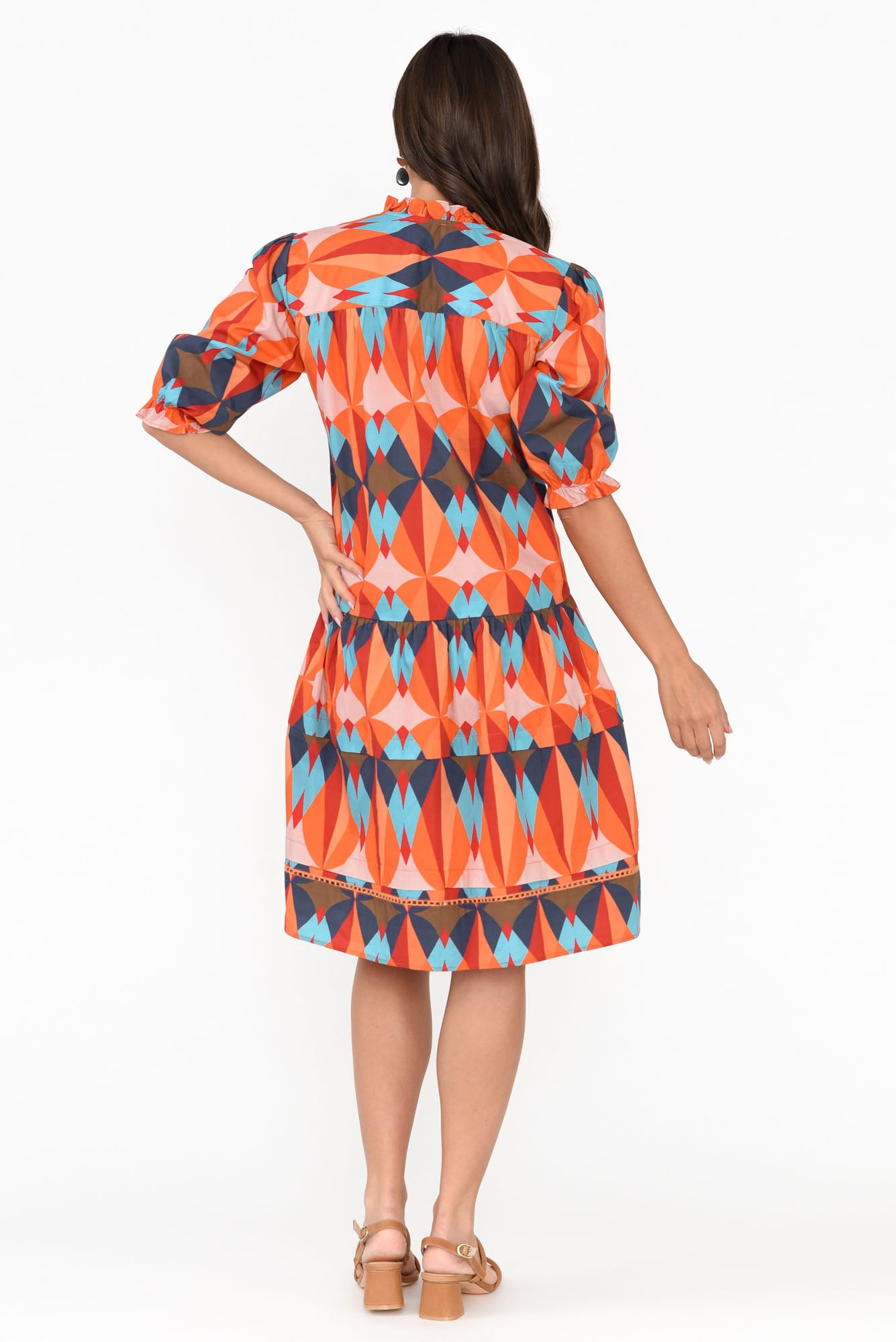 Hayes Kaleidoscope Cotton Poplin Dress