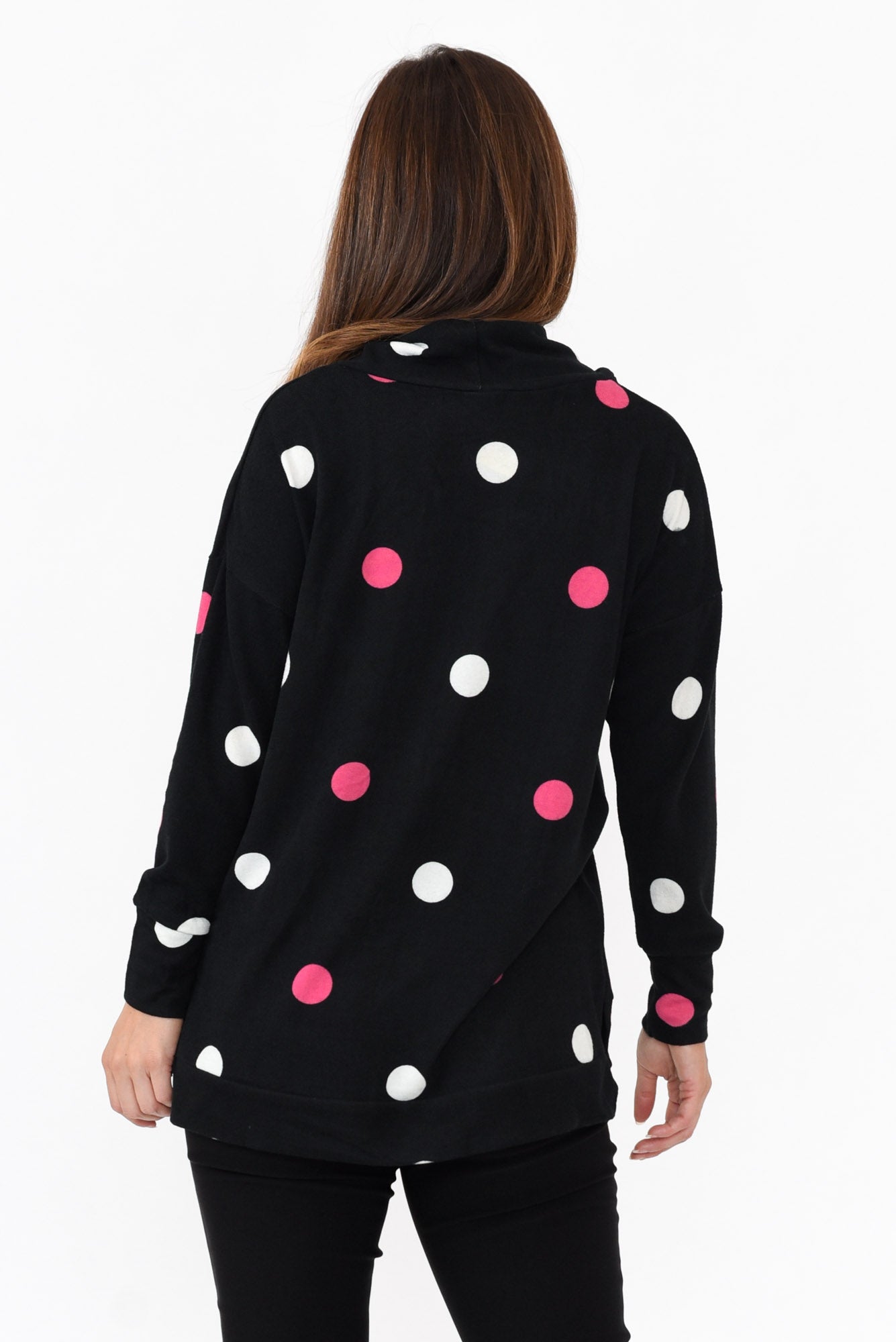 Ryland Pink Spot Cotton Blend Knit Jumper