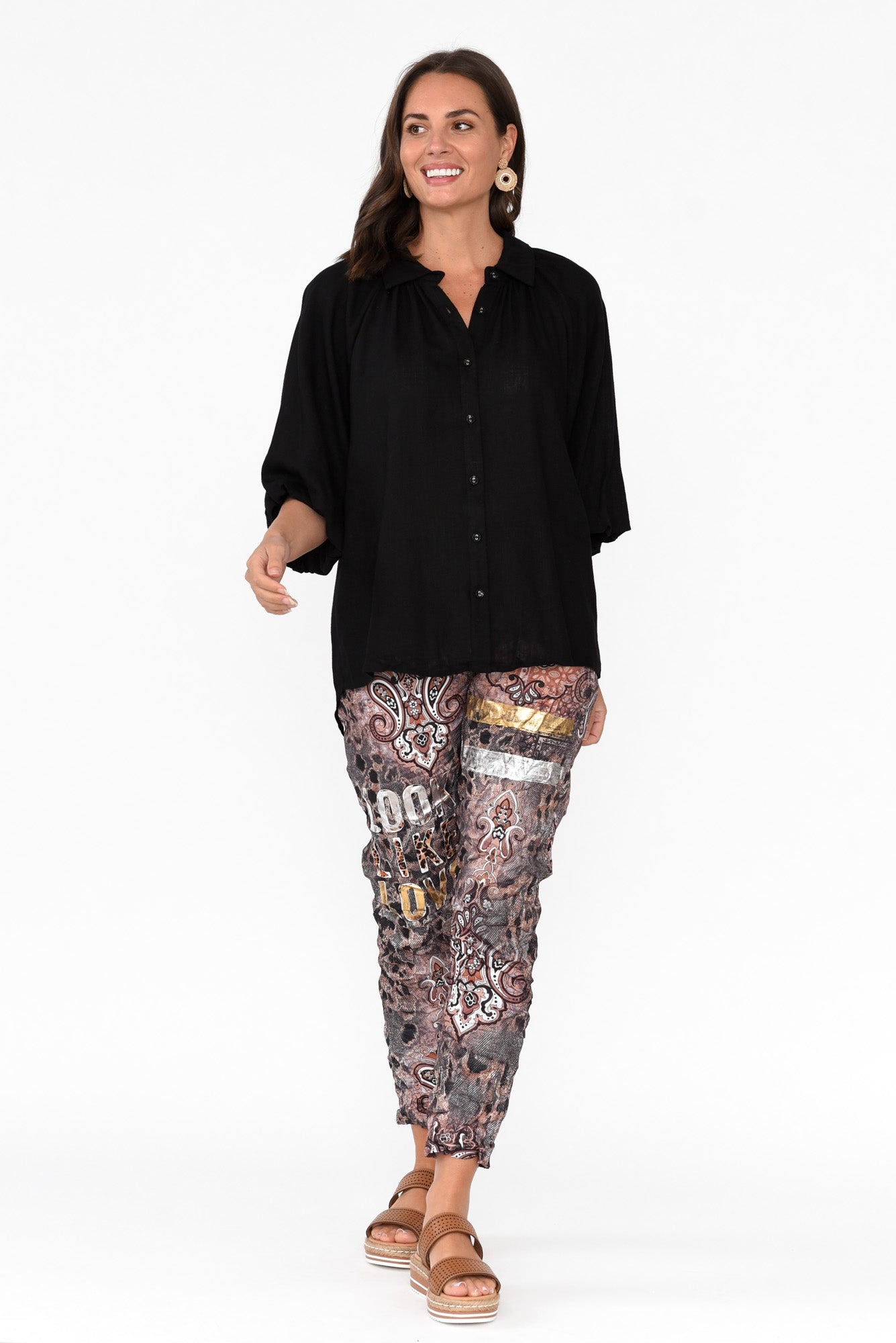 Amirah Black Button Up Shirt