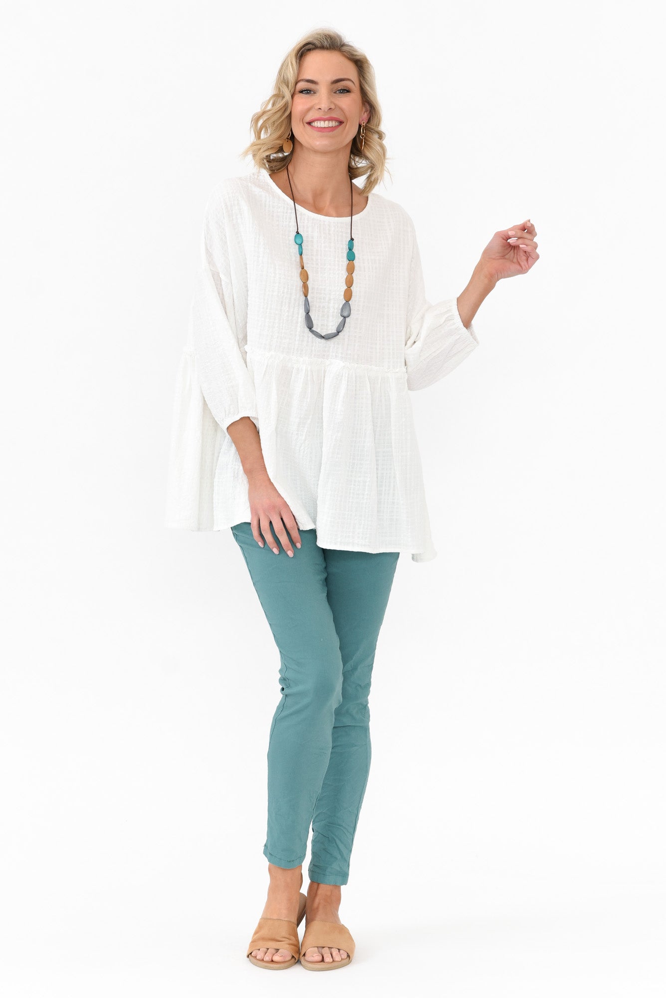 Braun White Cotton Top