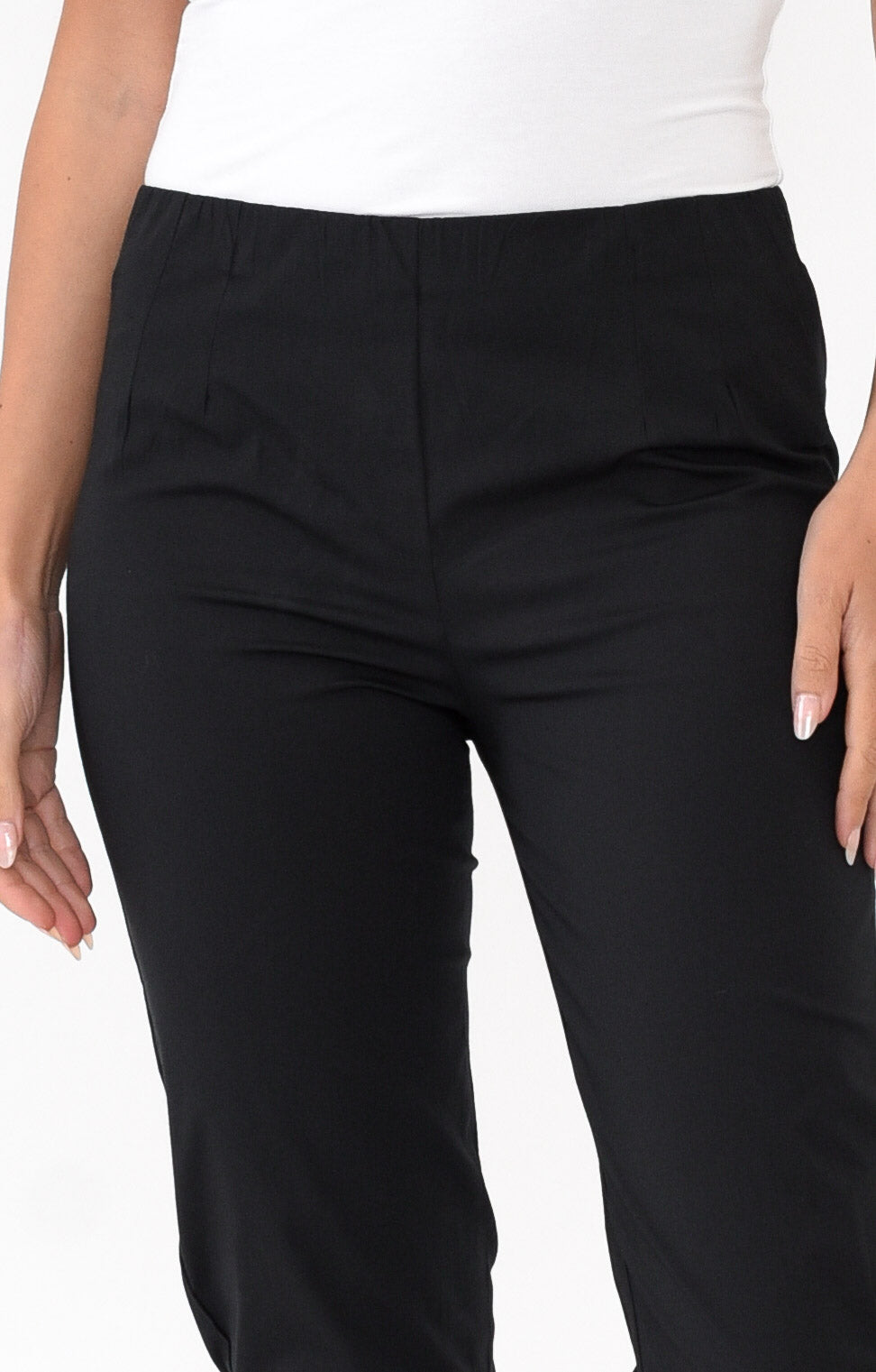 Devon Black Cotton Stretch Pant
