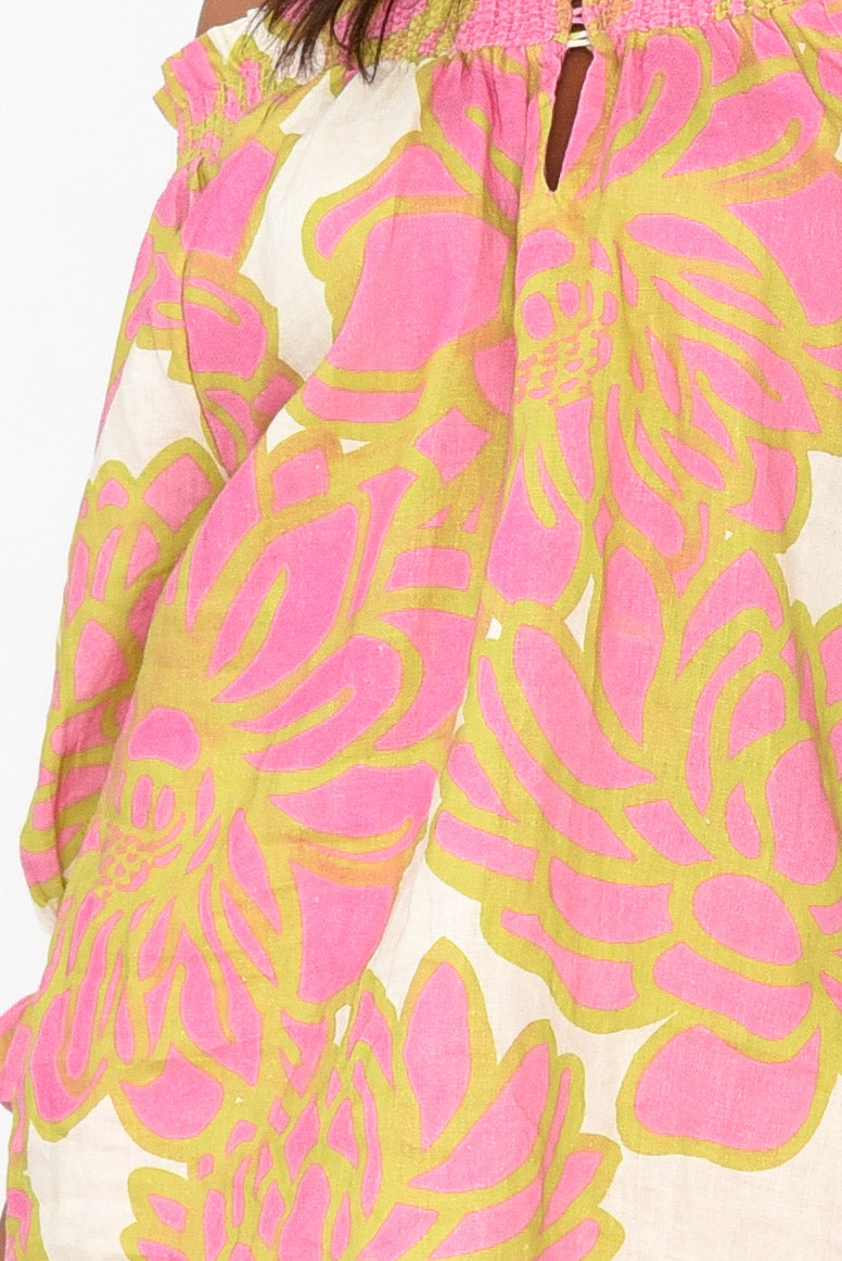 Drew Pink Lotus Linen Top