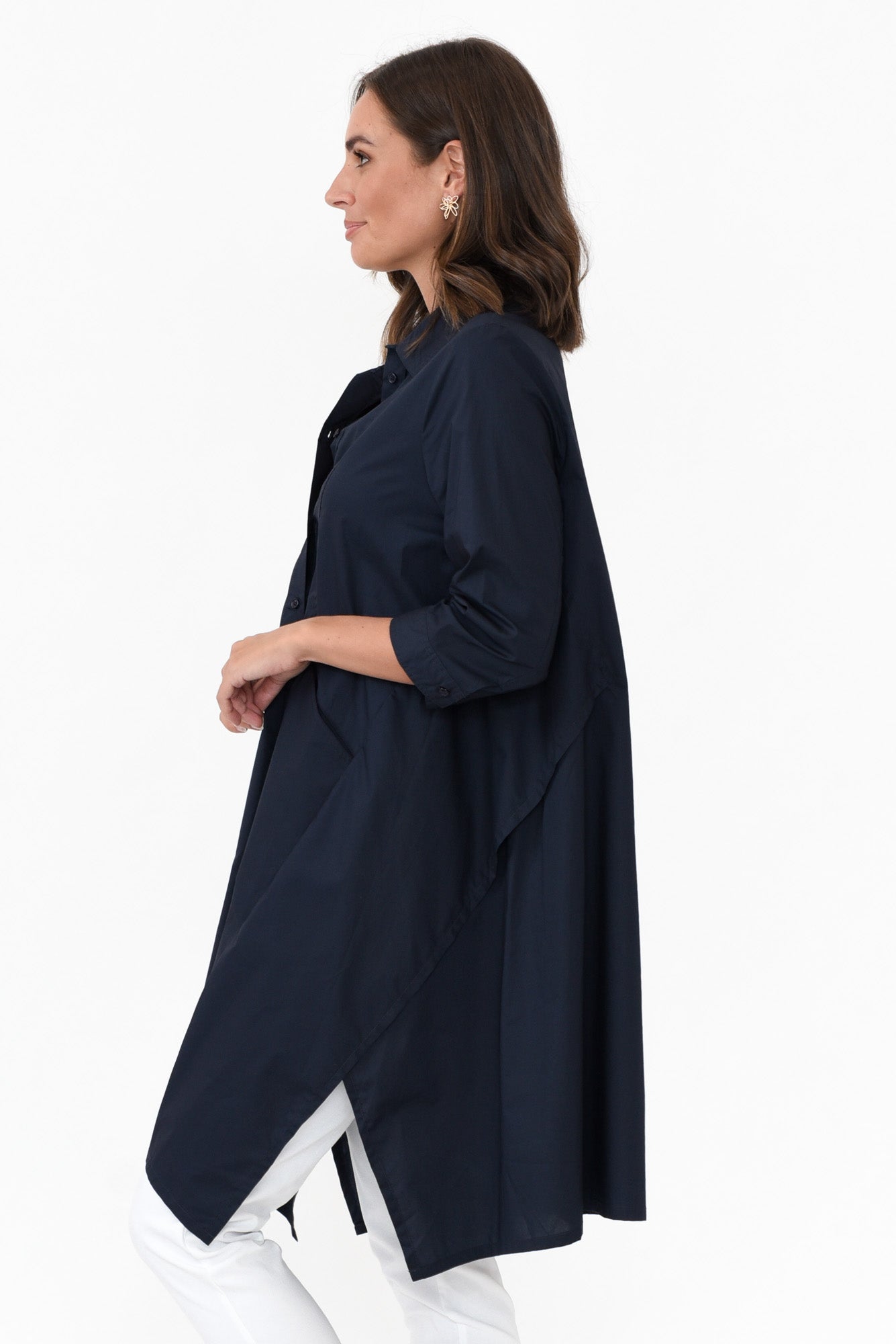 Colson Navy Cotton Tunic