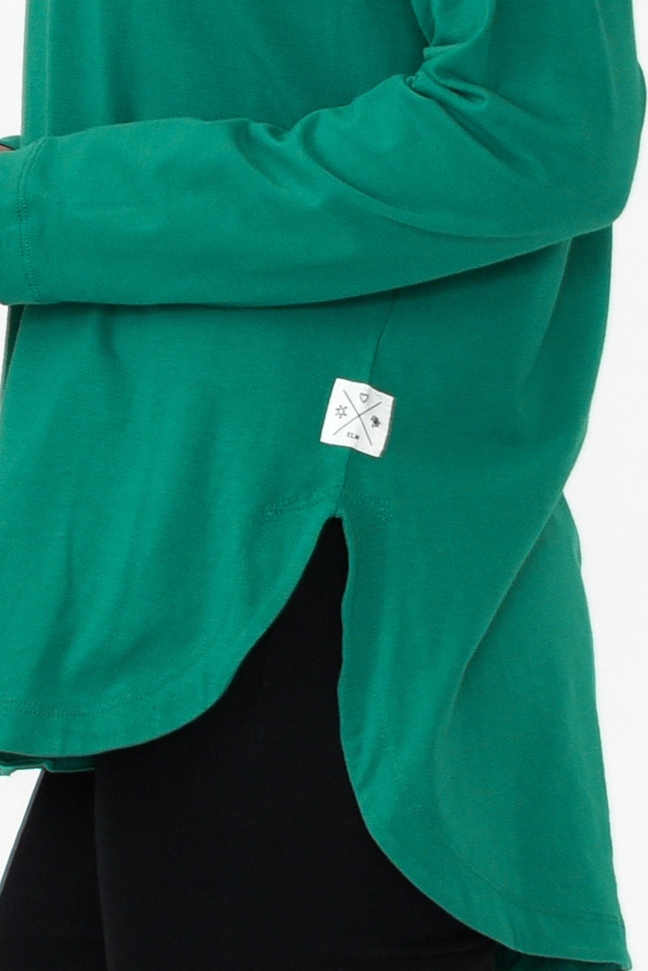 Society Teal Cotton Long Sleeve Tee
