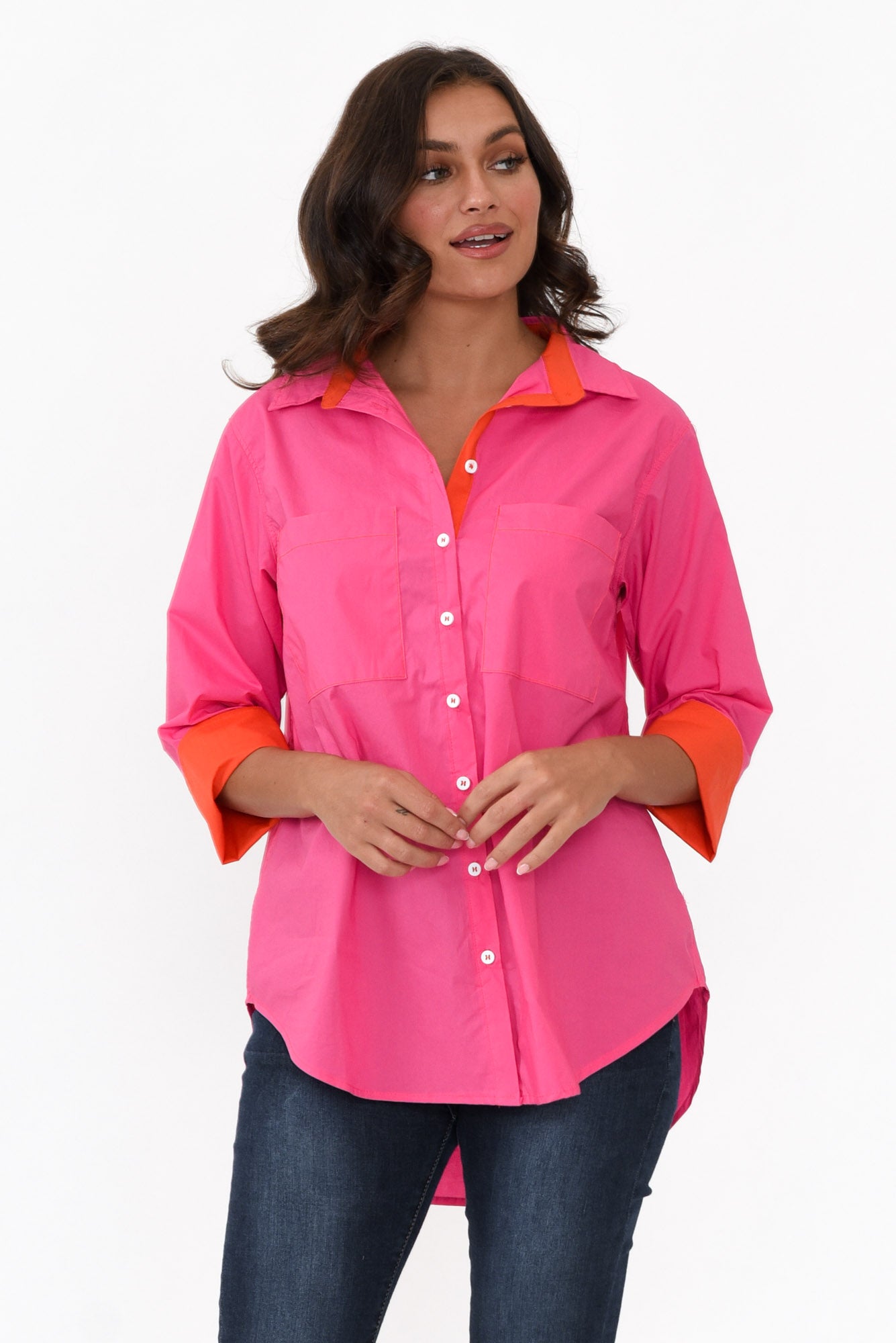 Kingsley Hot Pink Cotton Shirt