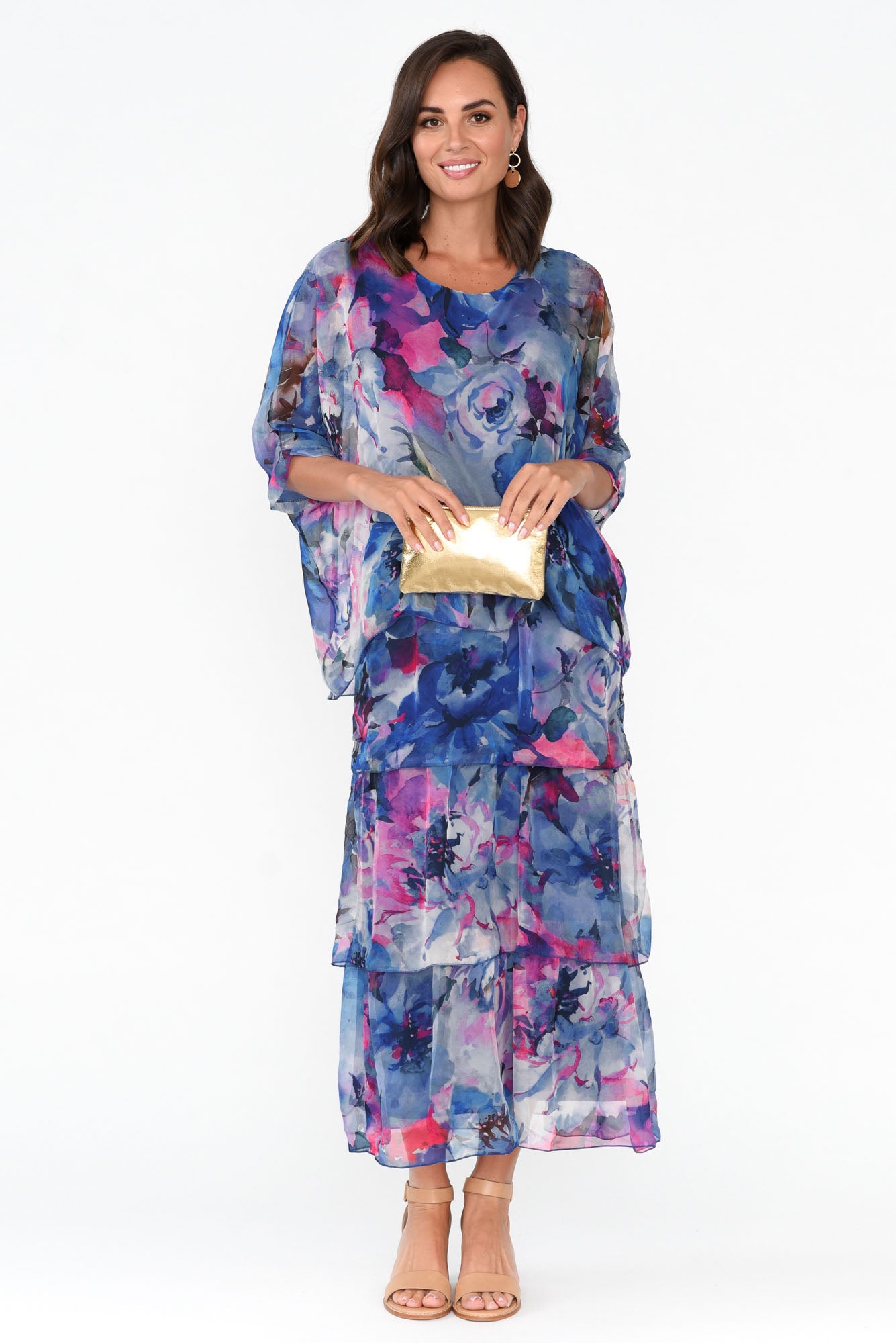 Teffy Blue Blossom Layer Dress