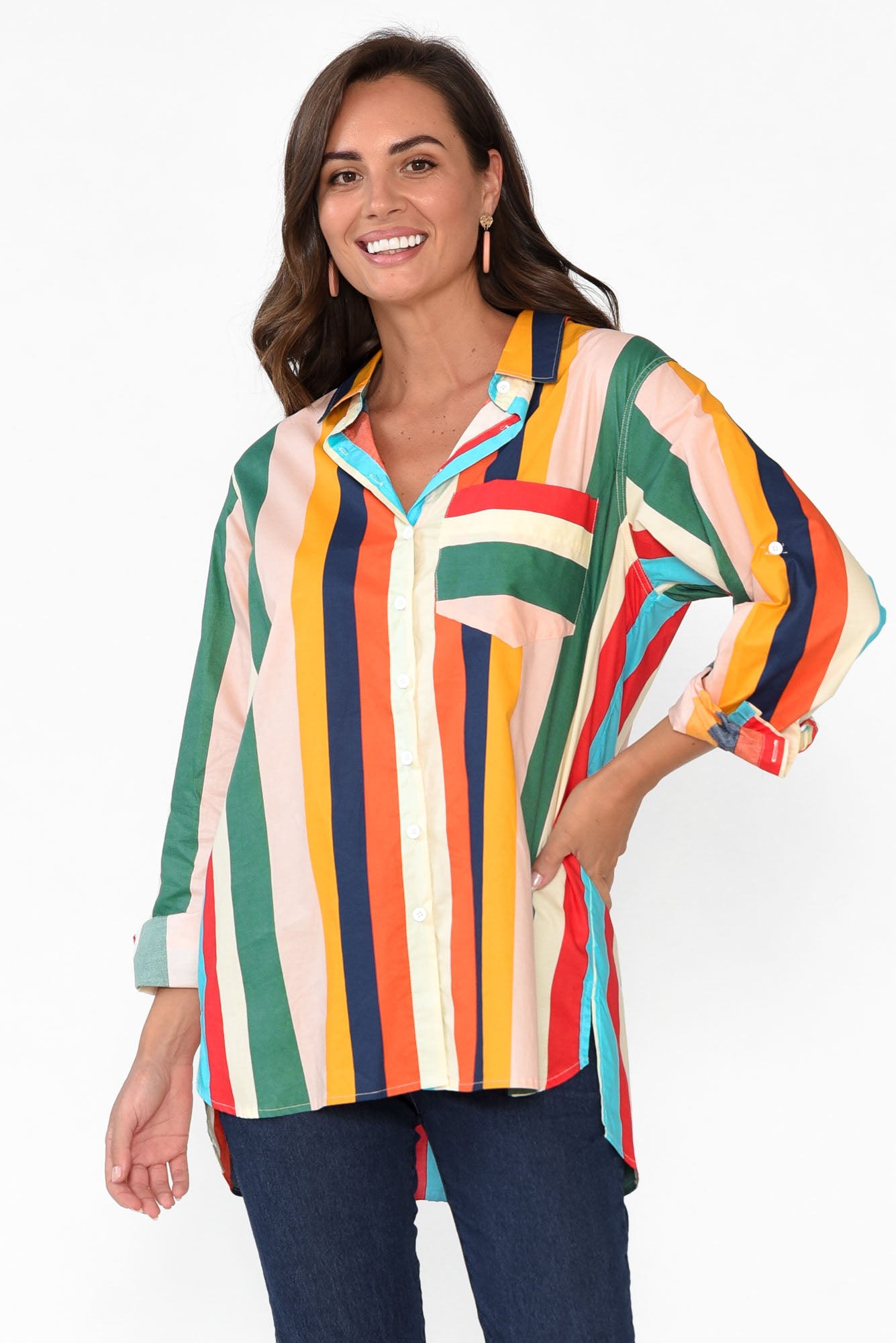 Lenka Multi Stripe Cotton Shirt