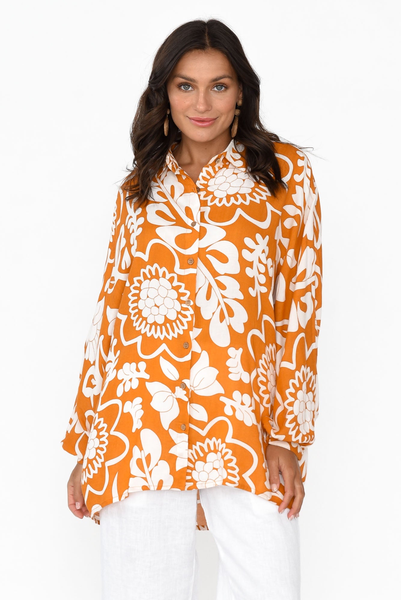 Milano Orange Garden Relaxed Shirt