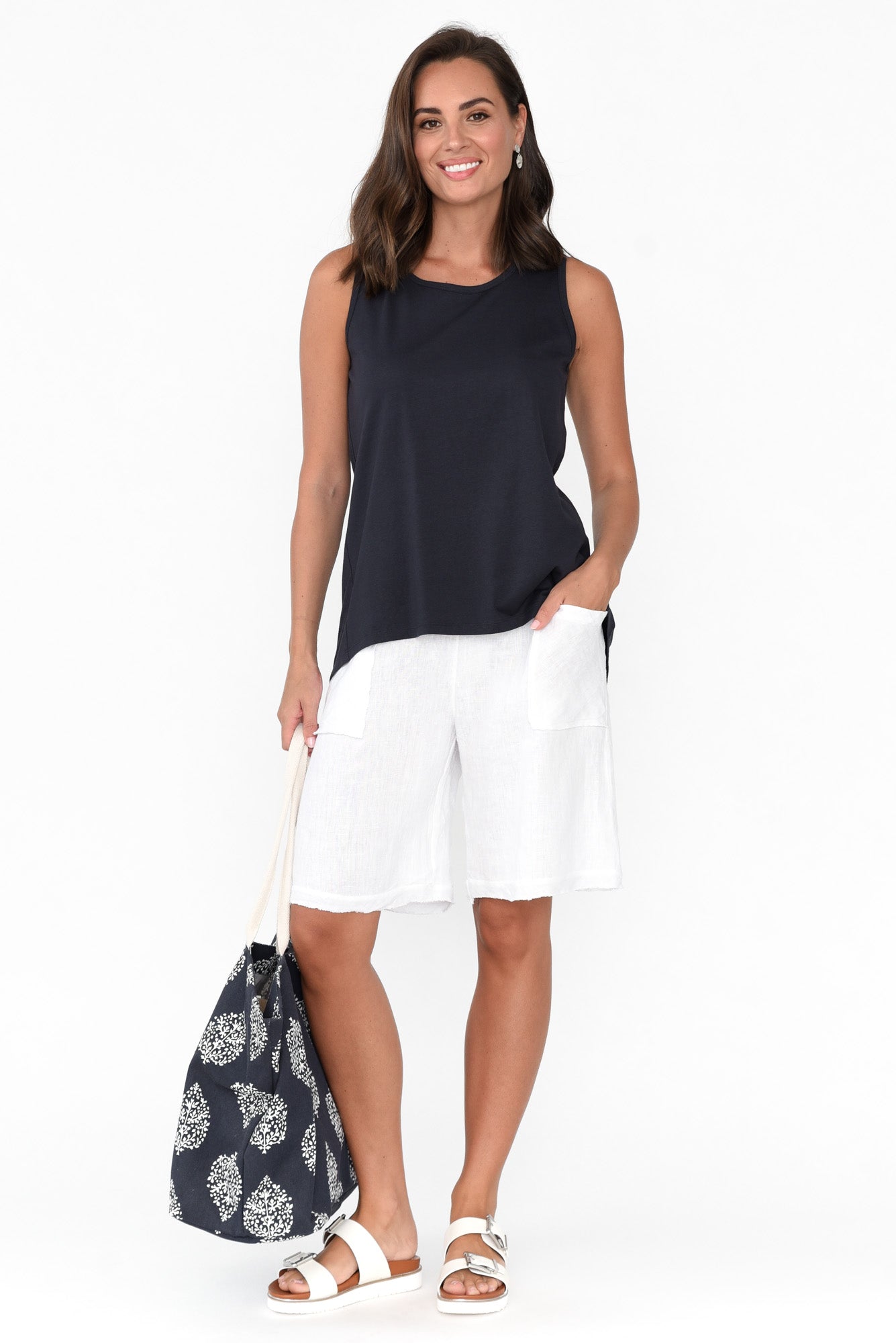 Josie Charcoal Cotton Tank