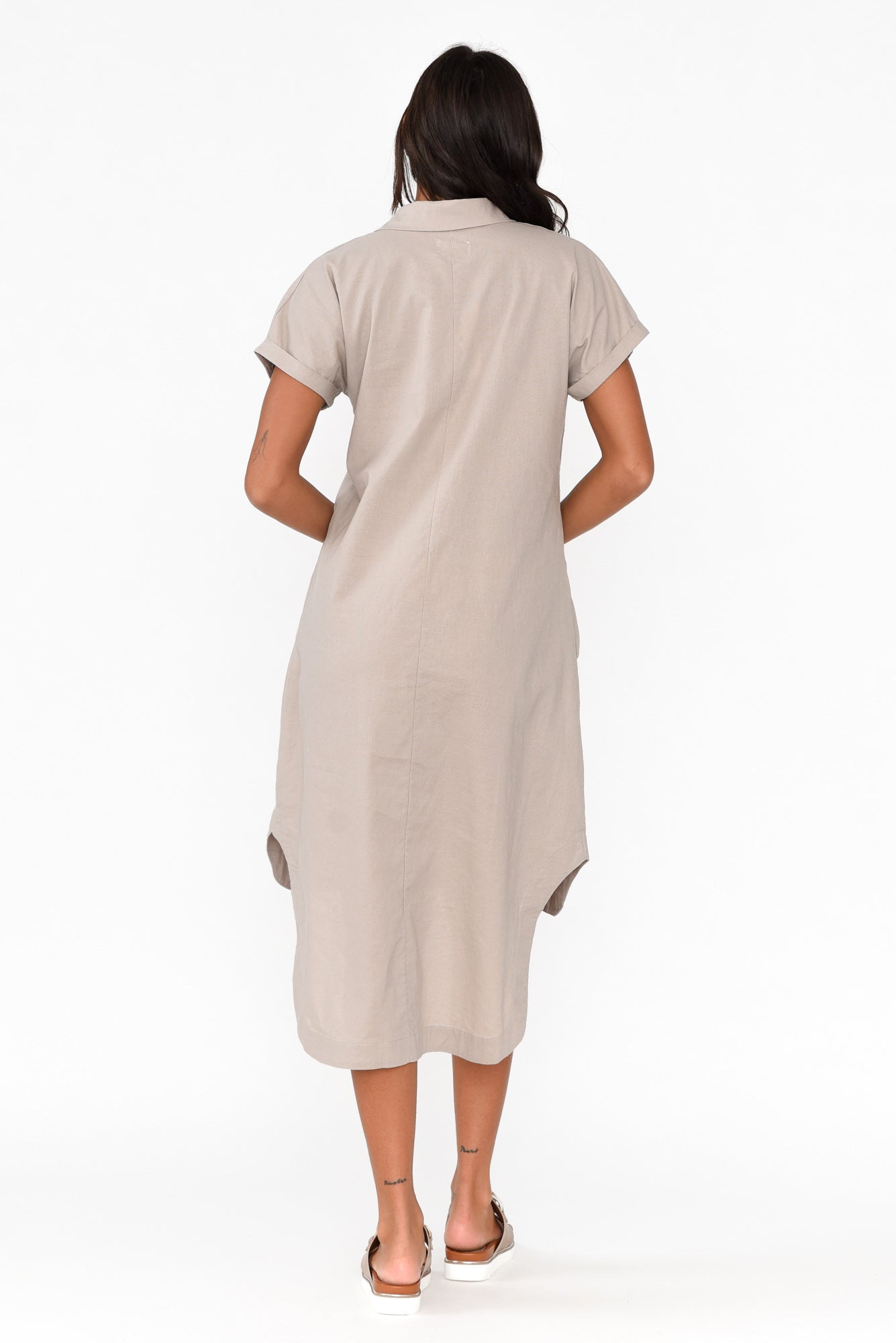 Mareli Natural Linen Blend Dress