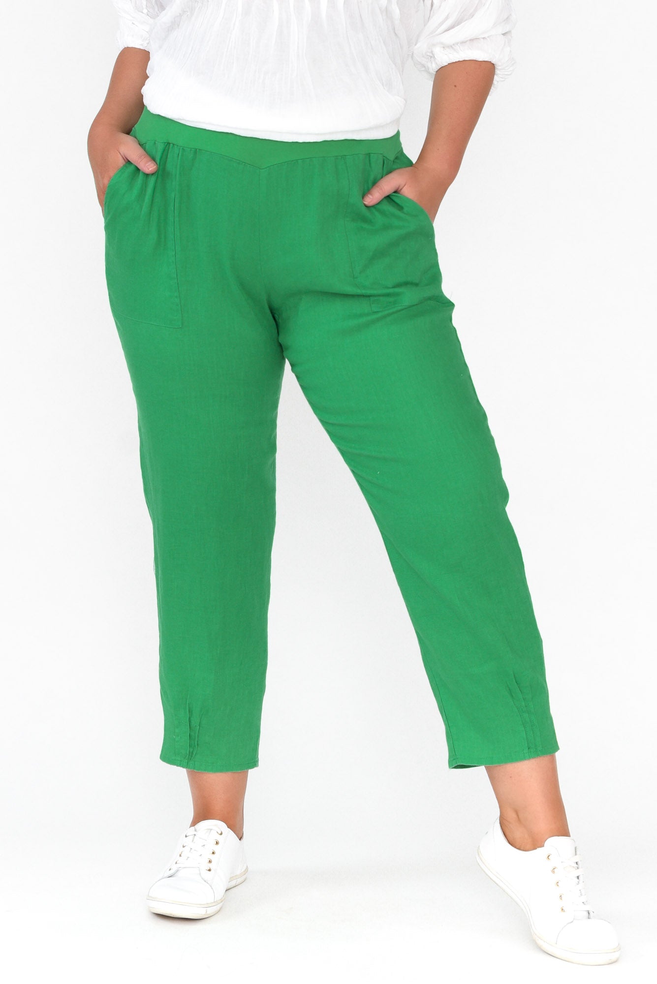 Tatum Green Linen Pant