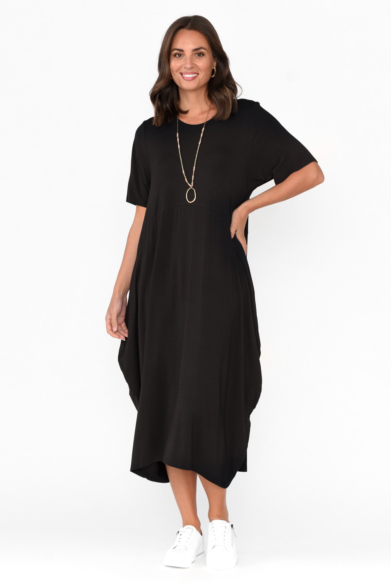 Samiya Black Bamboo Dress