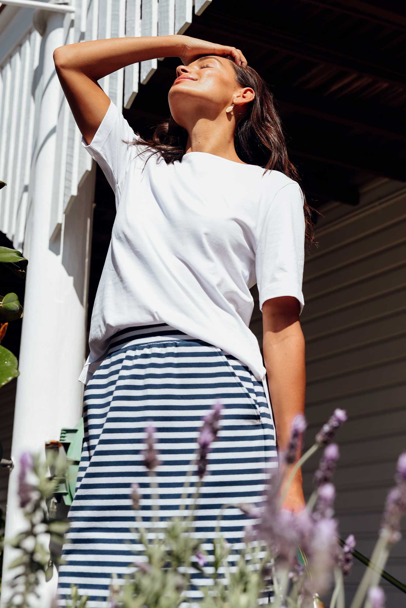 Rosalie White Cotton Tee
