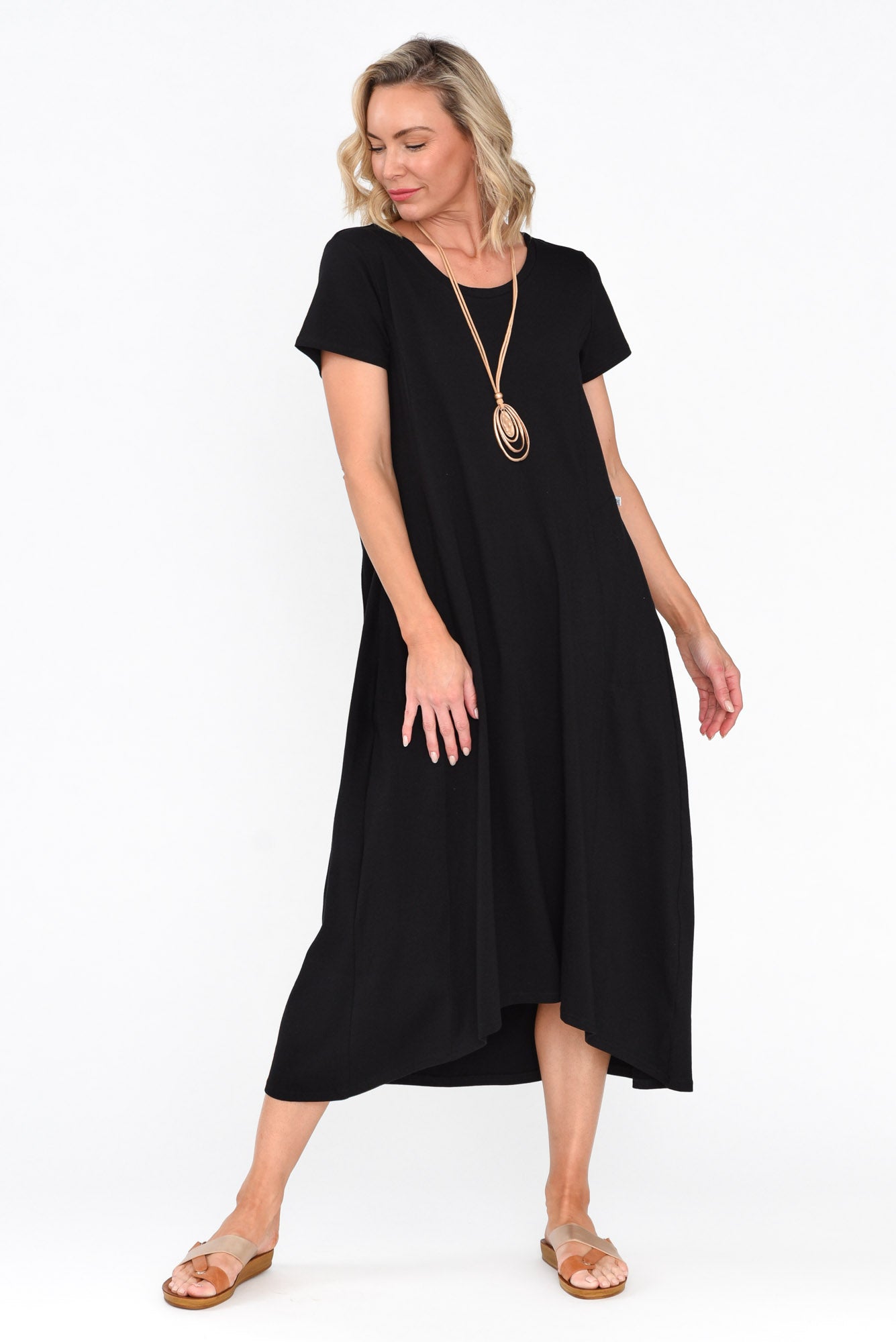Patrick Black Cotton Pocket Dress