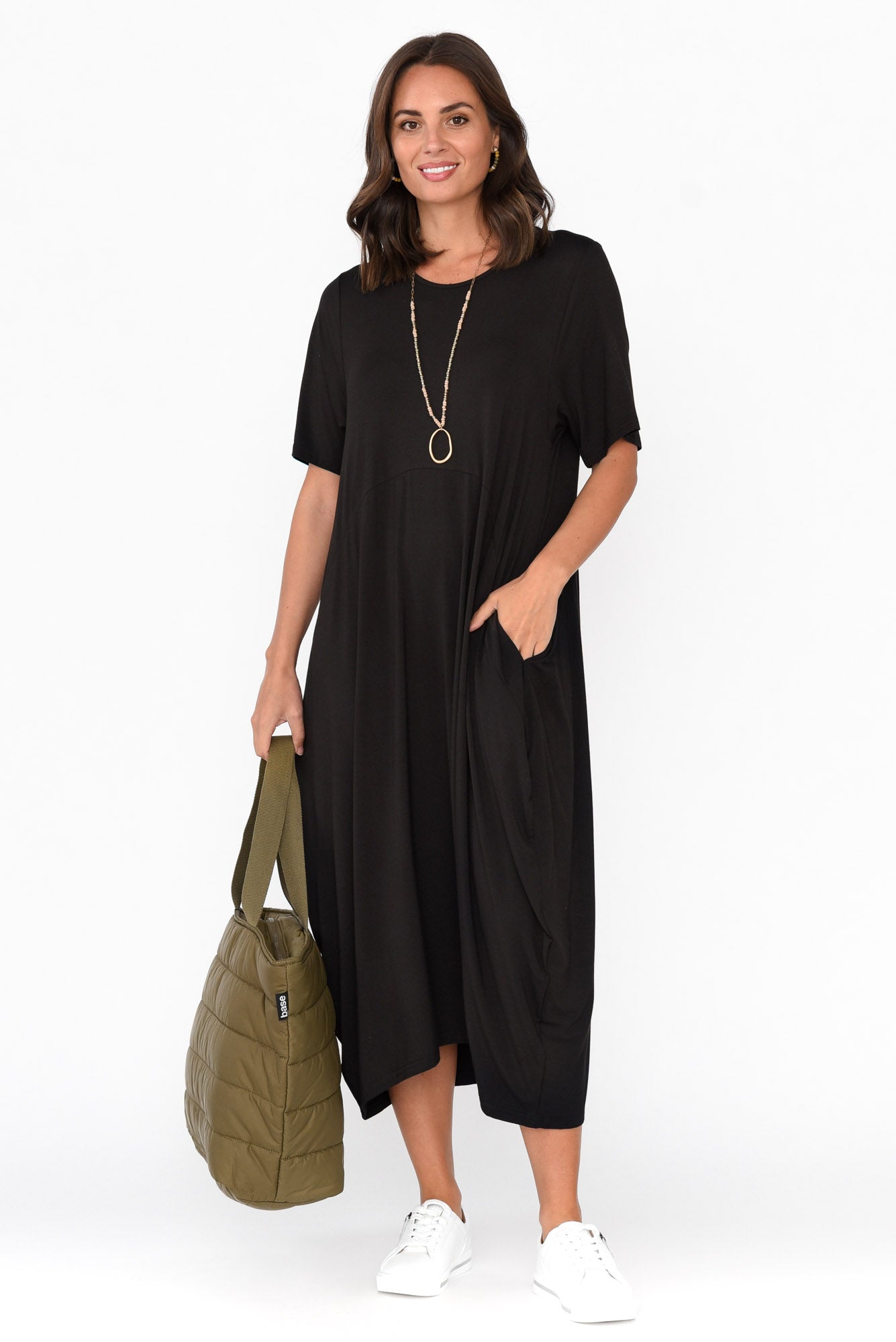 Samiya Black Bamboo Dress
