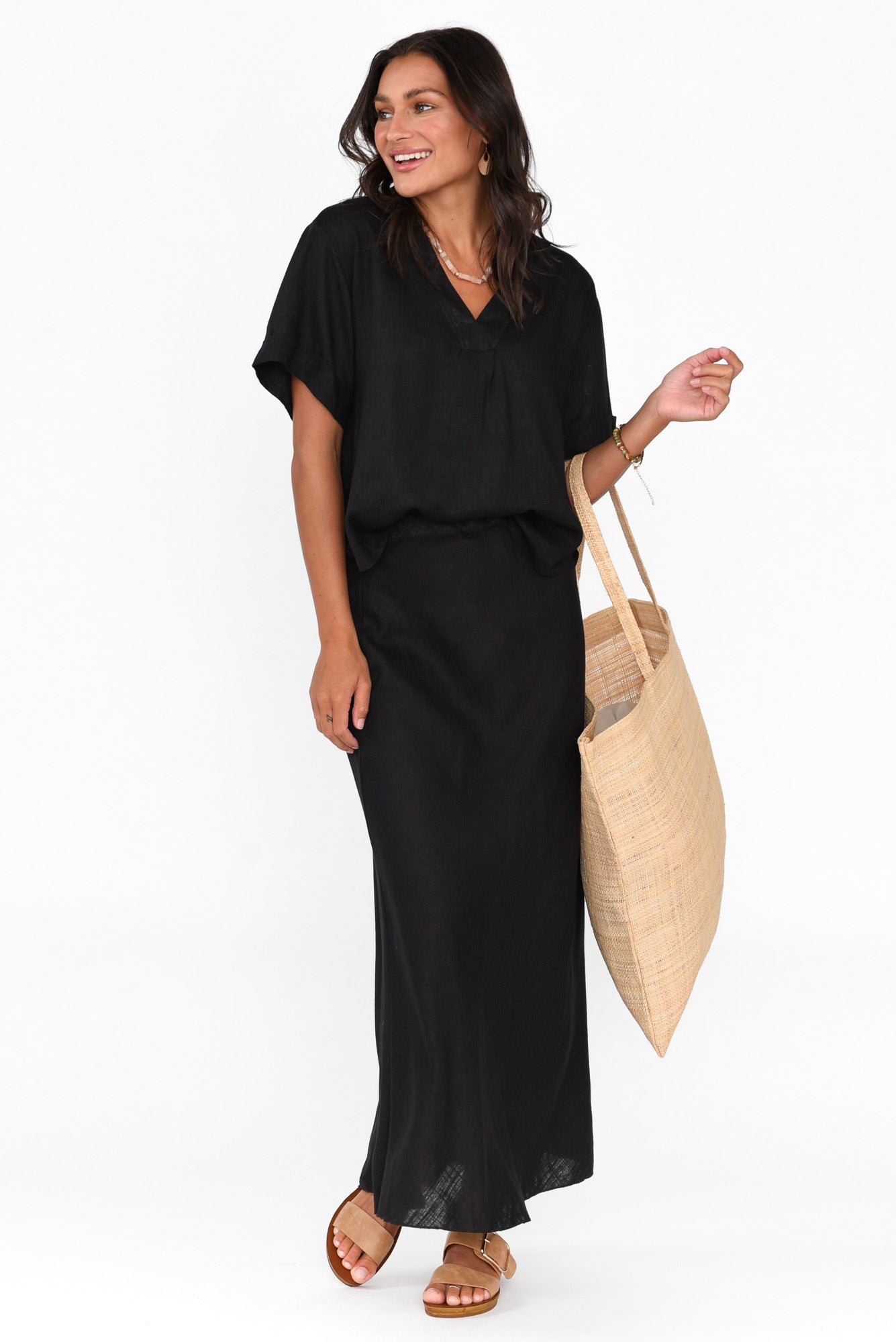 Malva Black Maxi Skirt