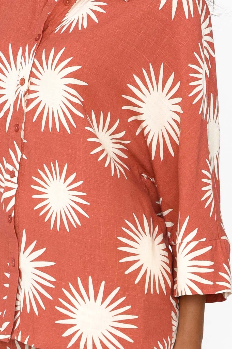 Cresta Rust Flower Shirt