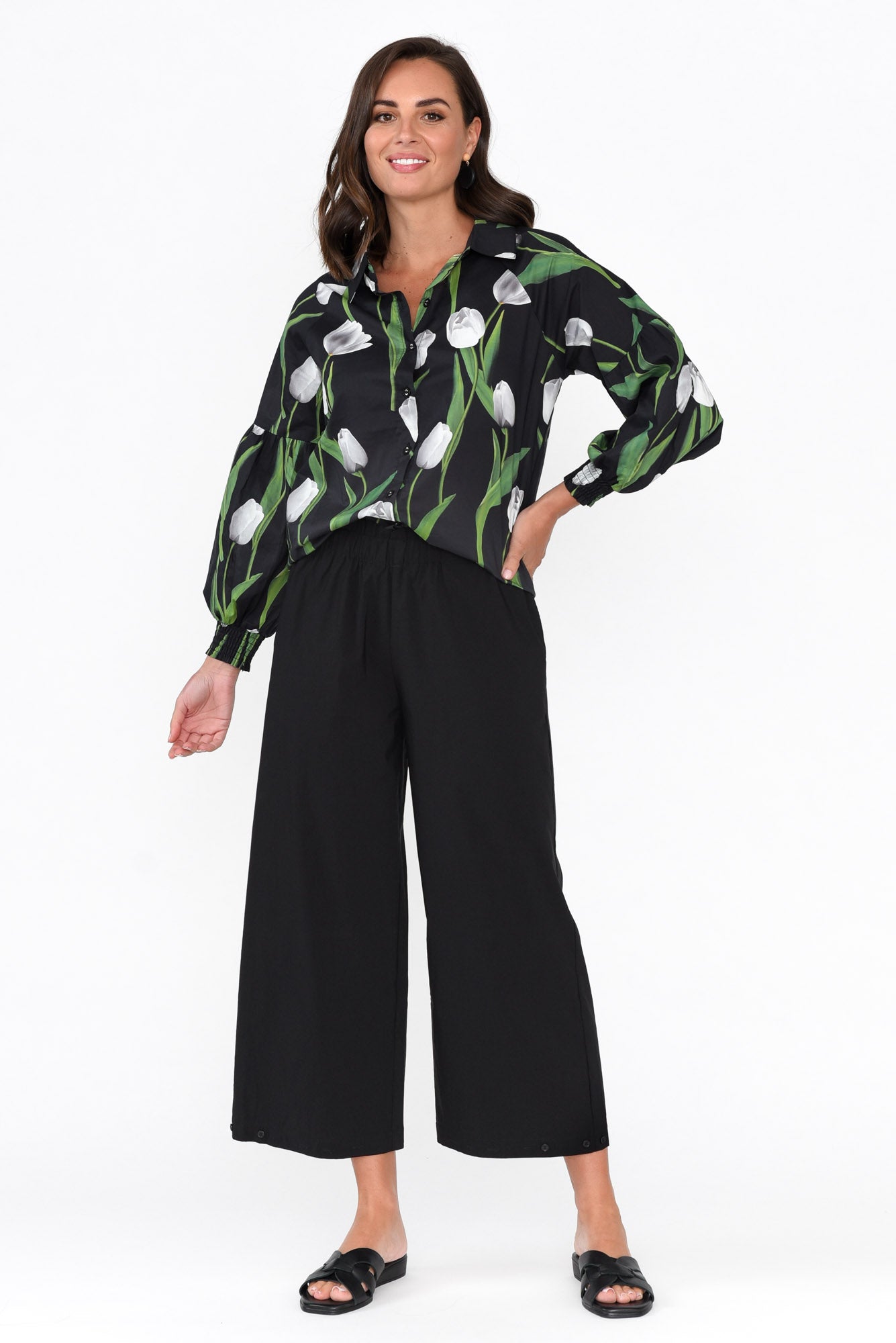 Carlton Black Convertible Cropped Pant