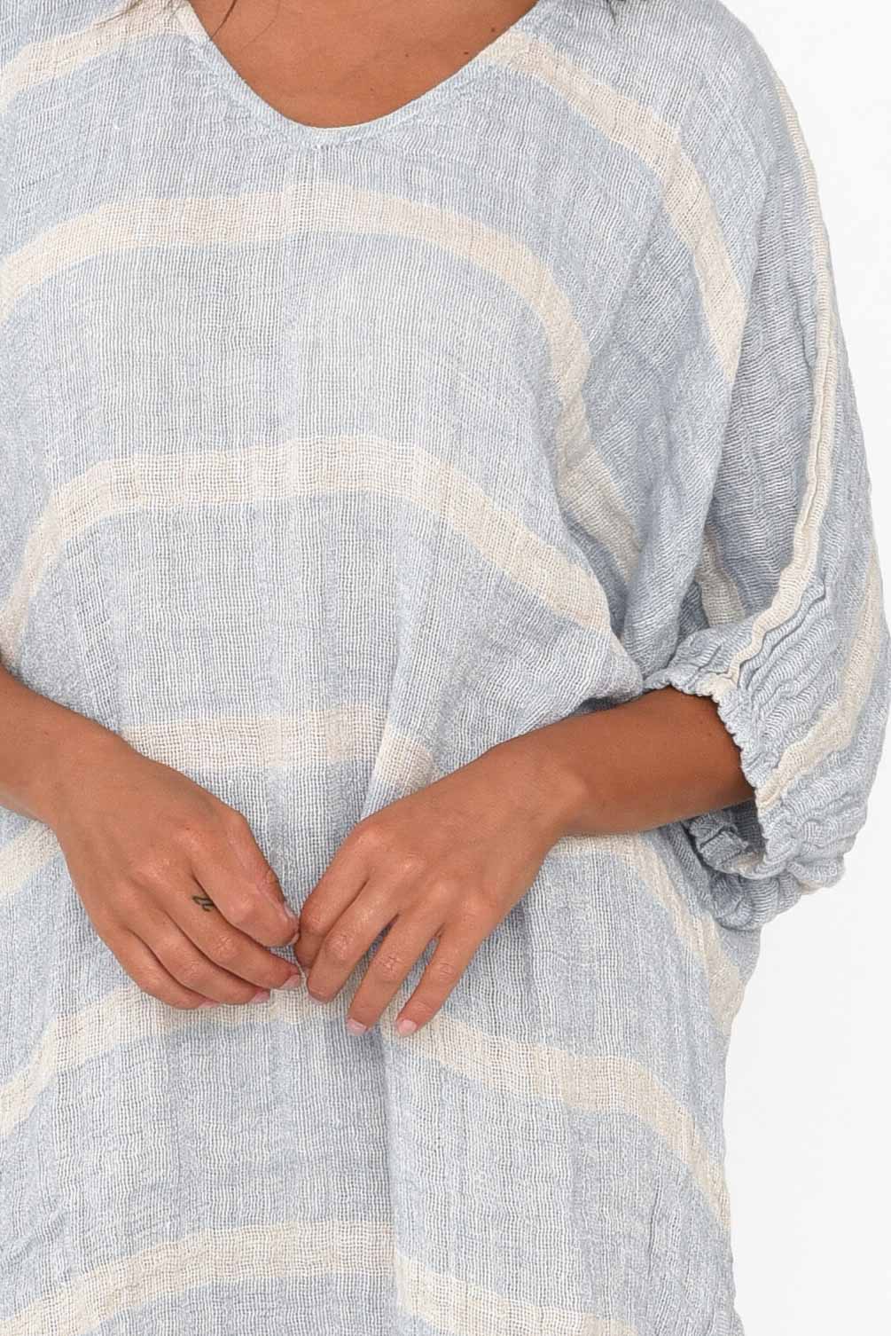 Marcel Blue Stripe Linen Dress
