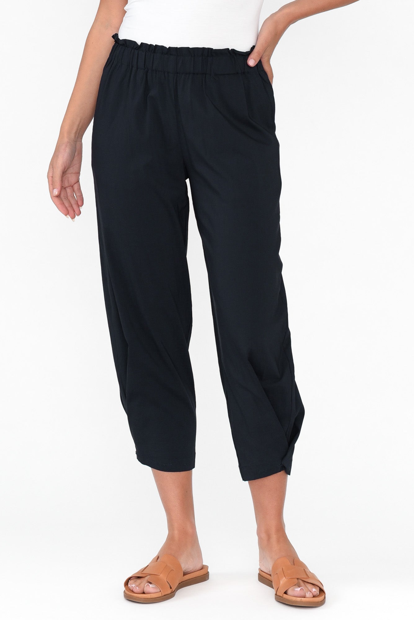 Carlton Navy Convertible Cropped Pant