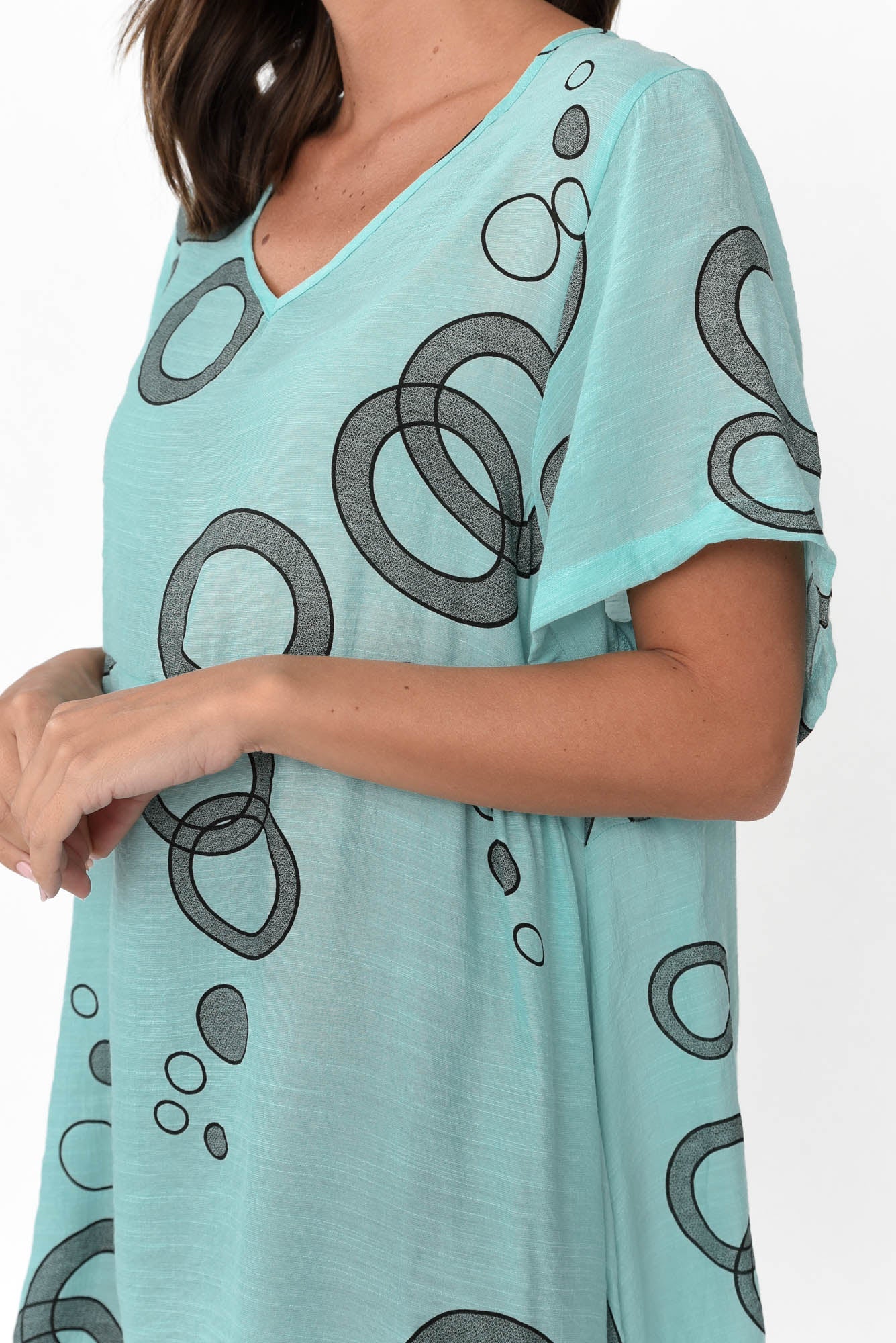Johnnie Blue Abstract Waterfall Top