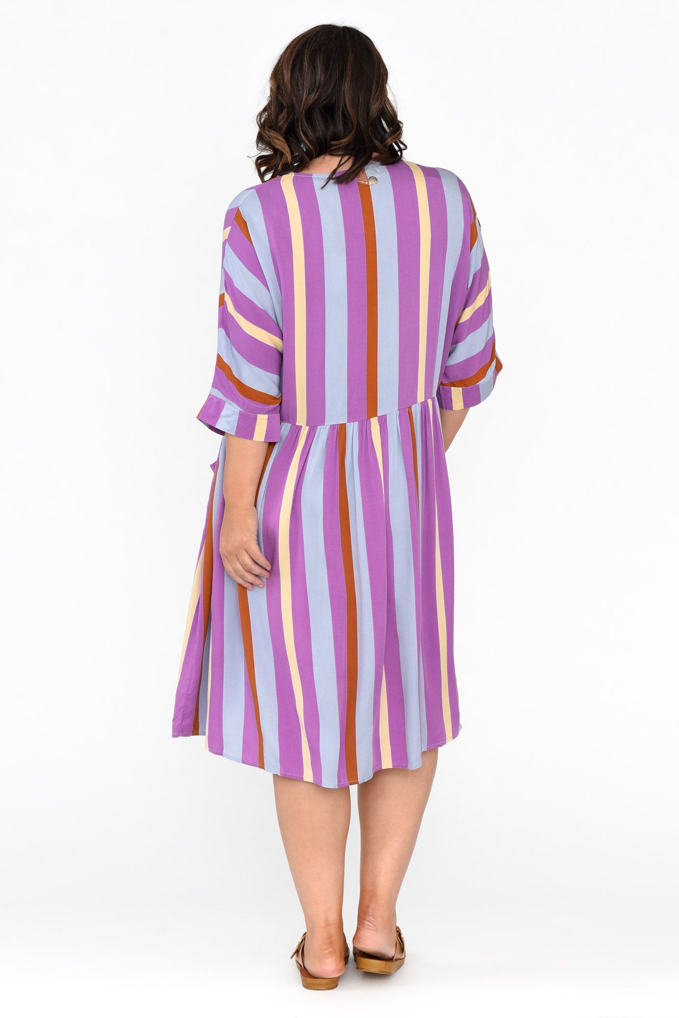 Electra Purple Stripe Pocket Dress