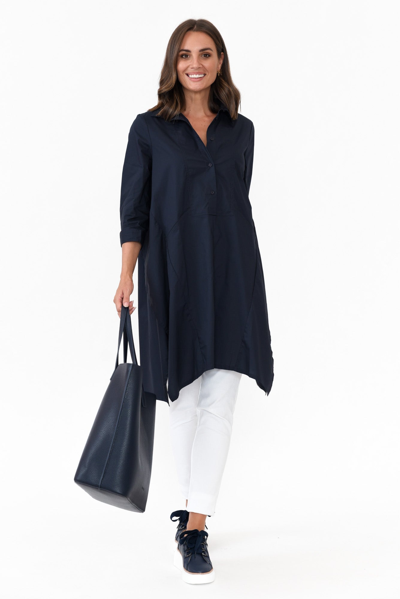 Colson Navy Cotton Tunic