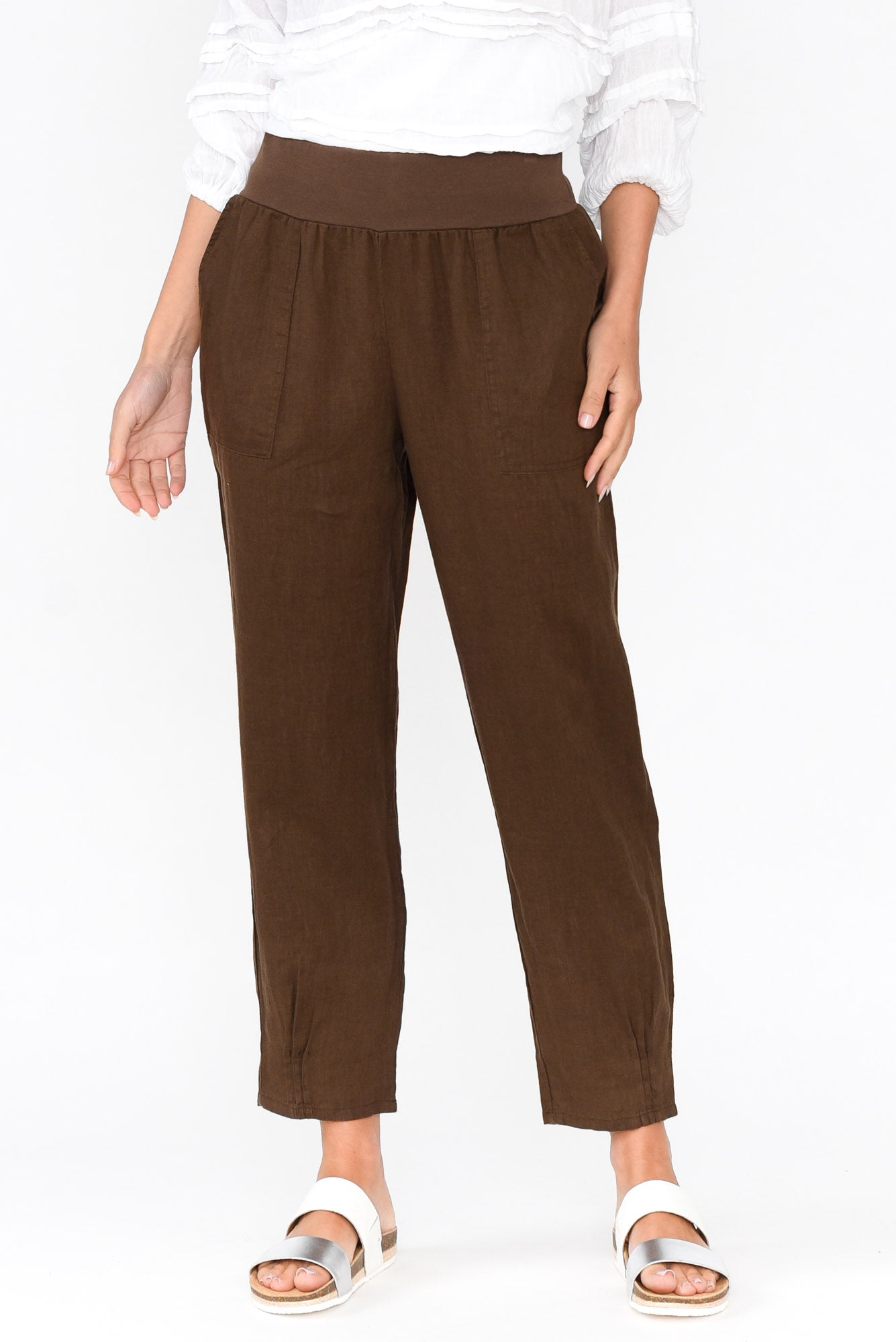 Tatum Chocolate Linen Pant