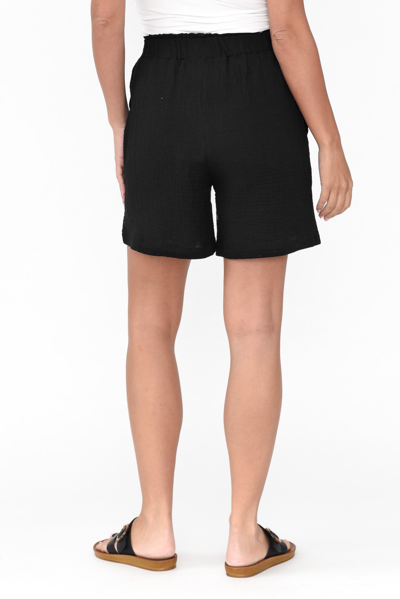 Byron Black Cotton Shorts