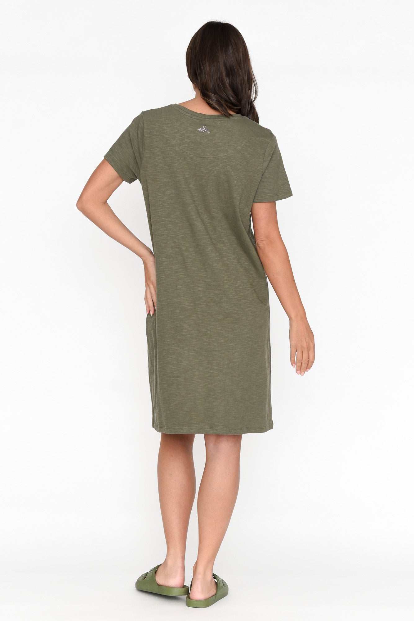 Linden Khaki Cotton Tee Dress