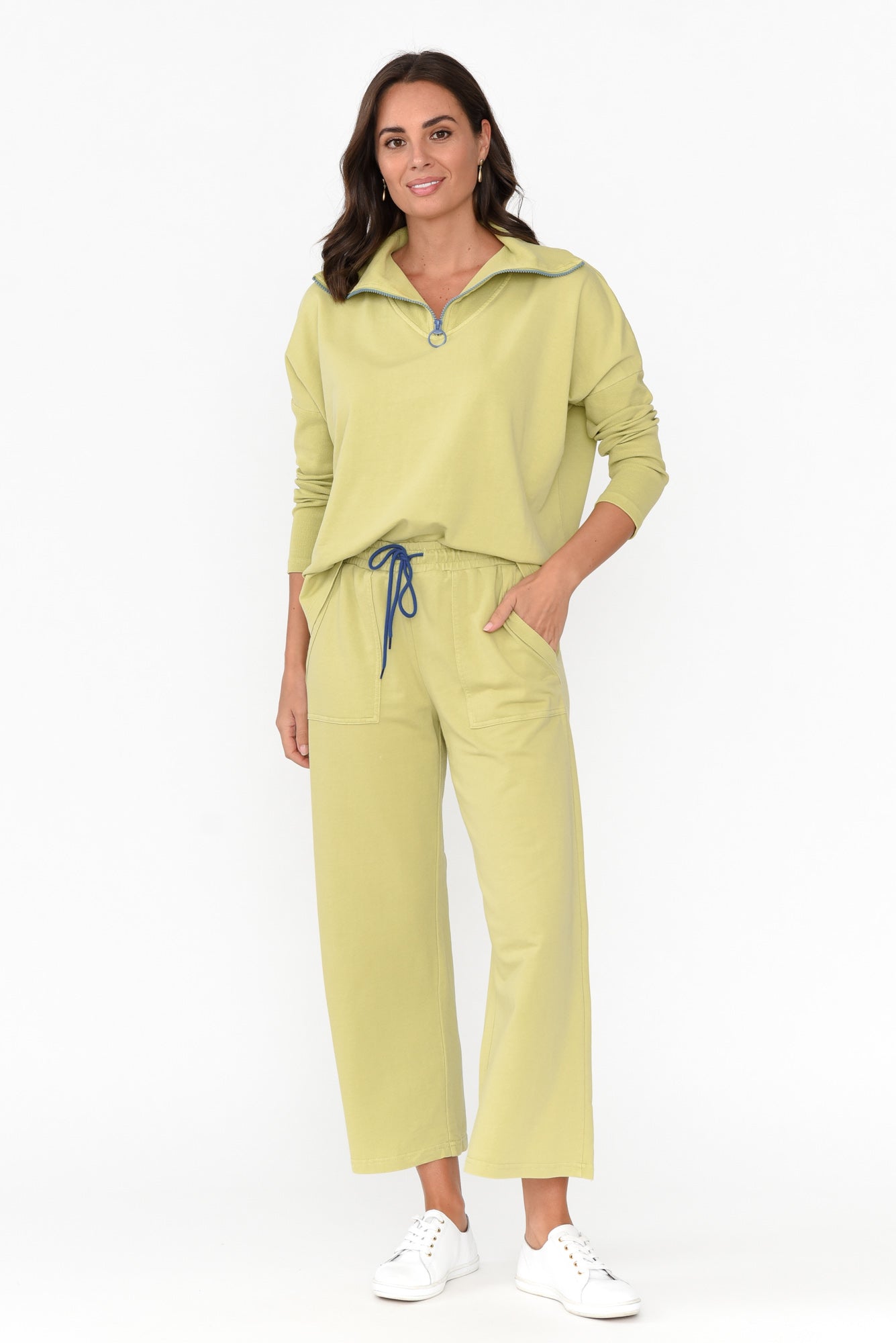 Mariam Green Relaxed Track Pant
