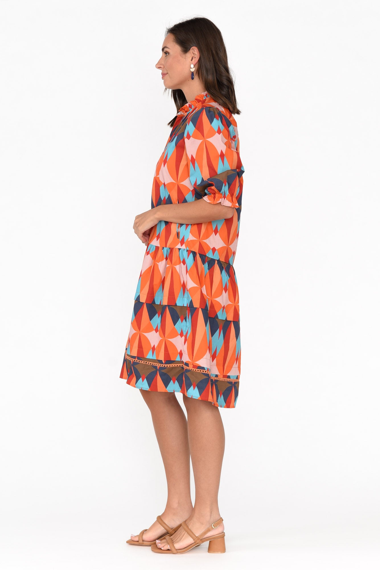 Hayes Kaleidoscope Cotton Poplin Dress