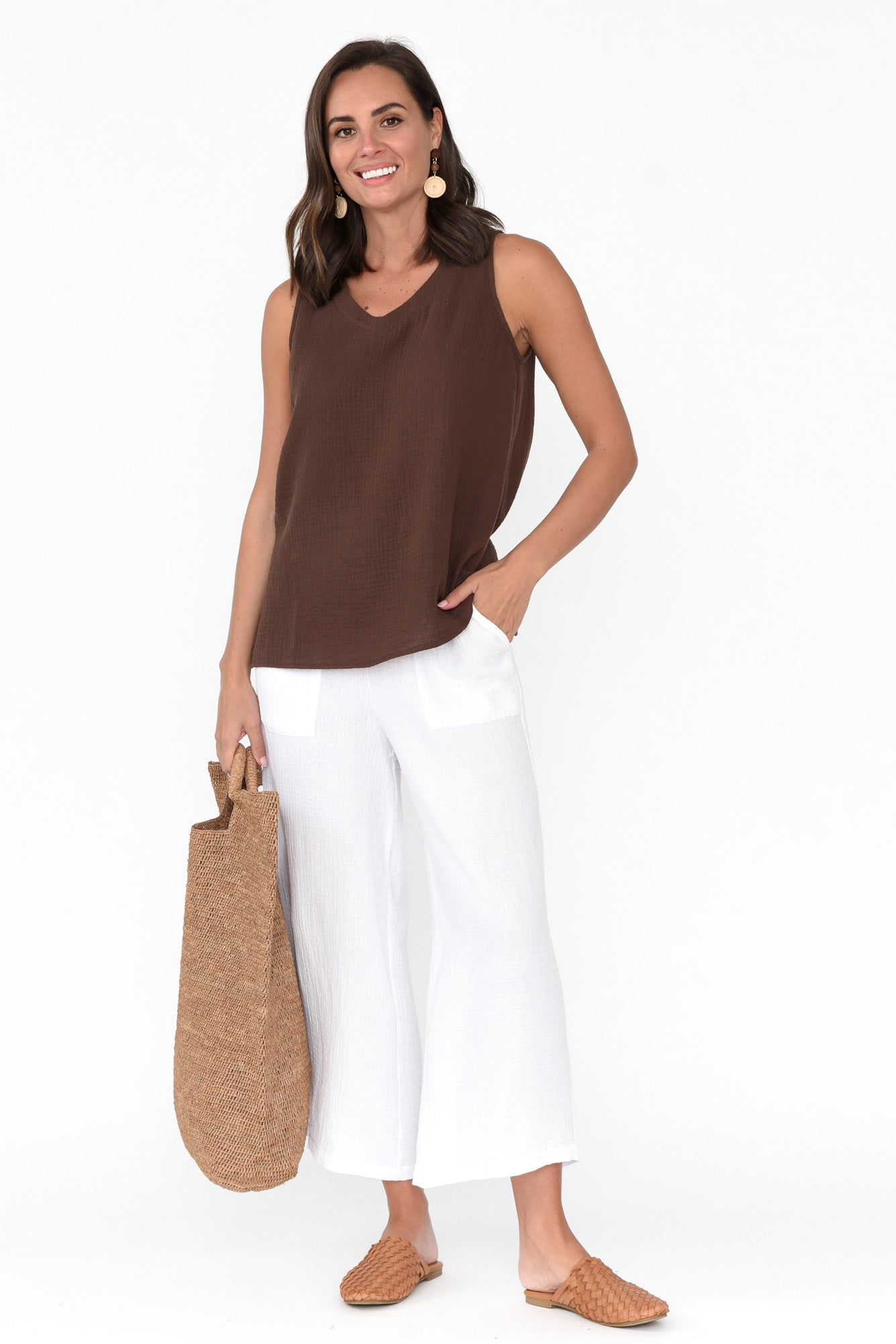 Byron White Cotton Pocket Pant