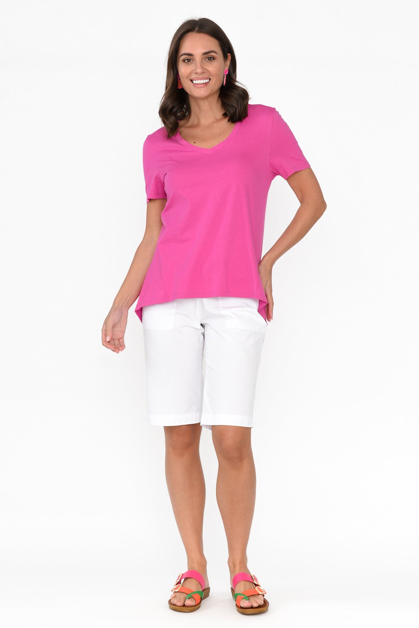 Wilson White Cotton Short