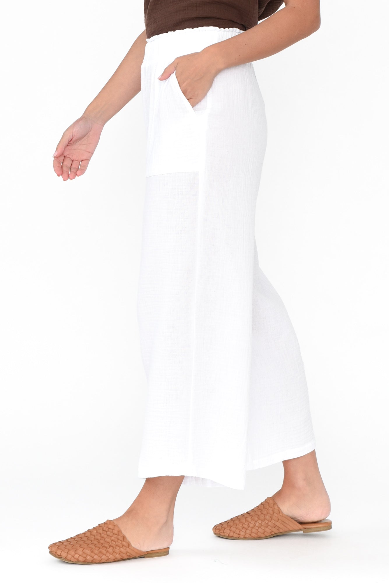 Byron White Cotton Pocket Pant