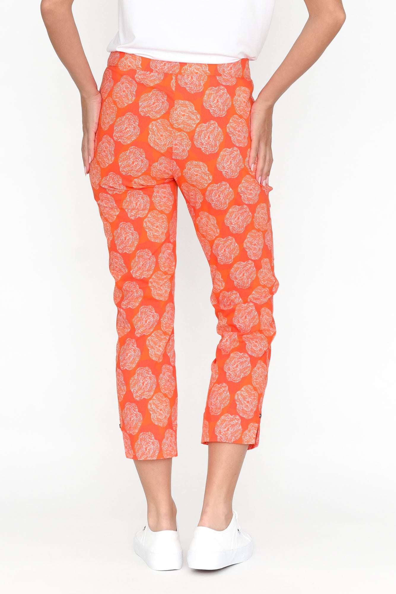 Demi Orange Spot Cotton Blend Pant