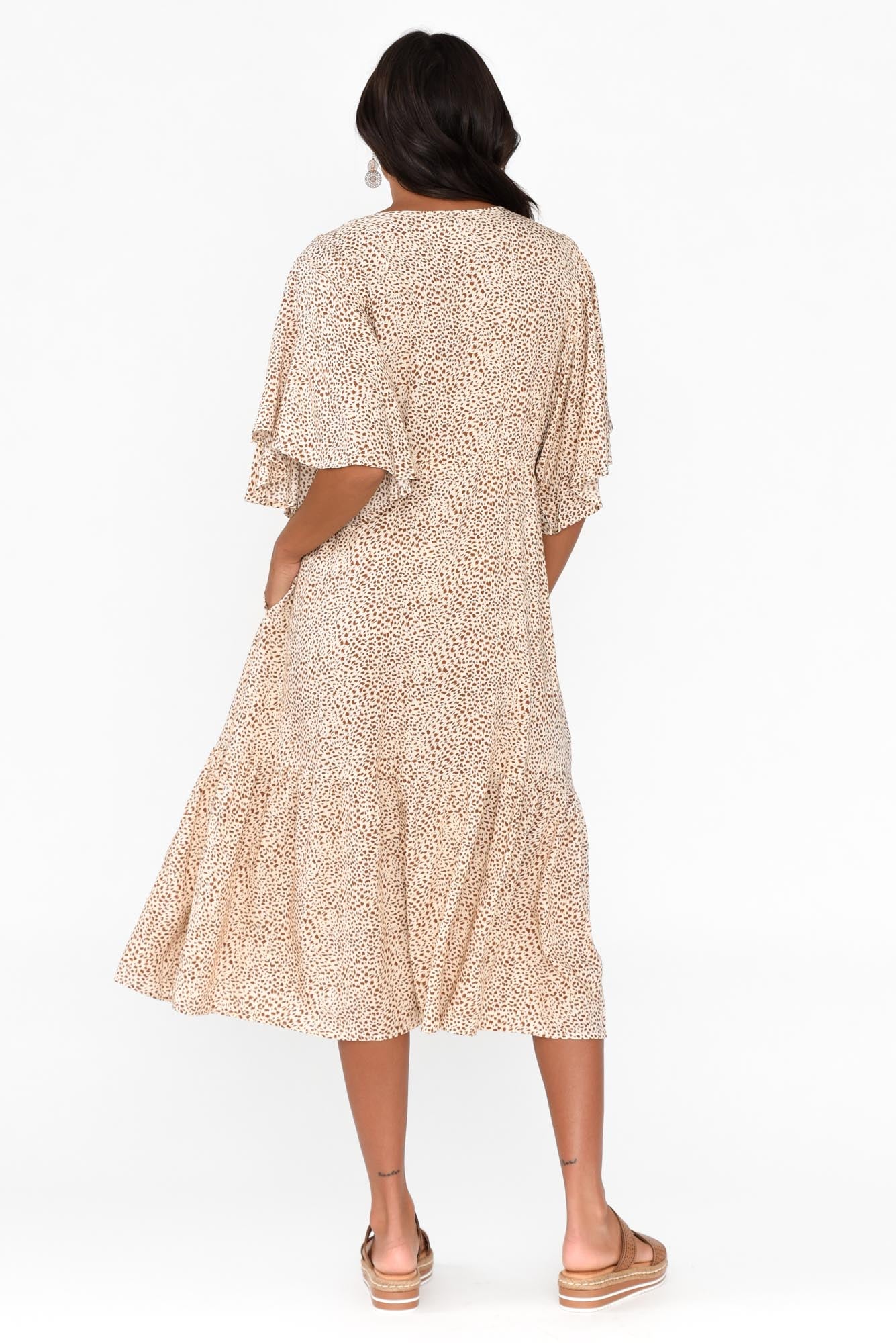 Marianna Brown Animal Pocket Dress