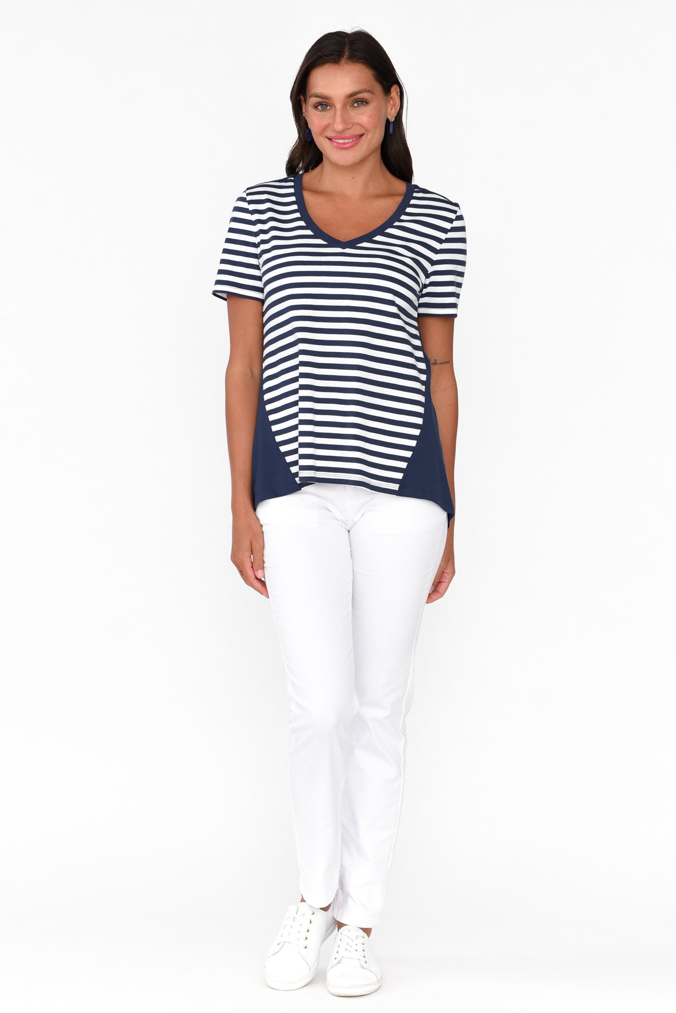 Luella Navy Stripe Cotton Tee