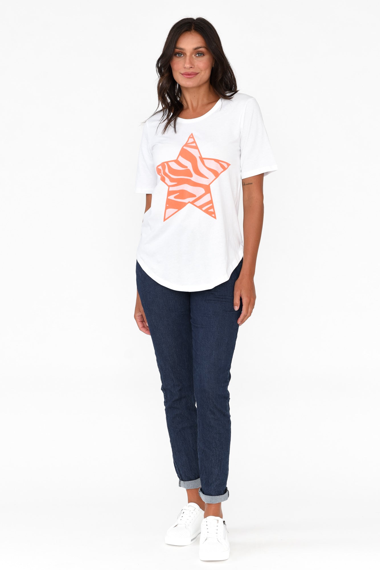 Ariana Pink Zebra Star Cotton Tee