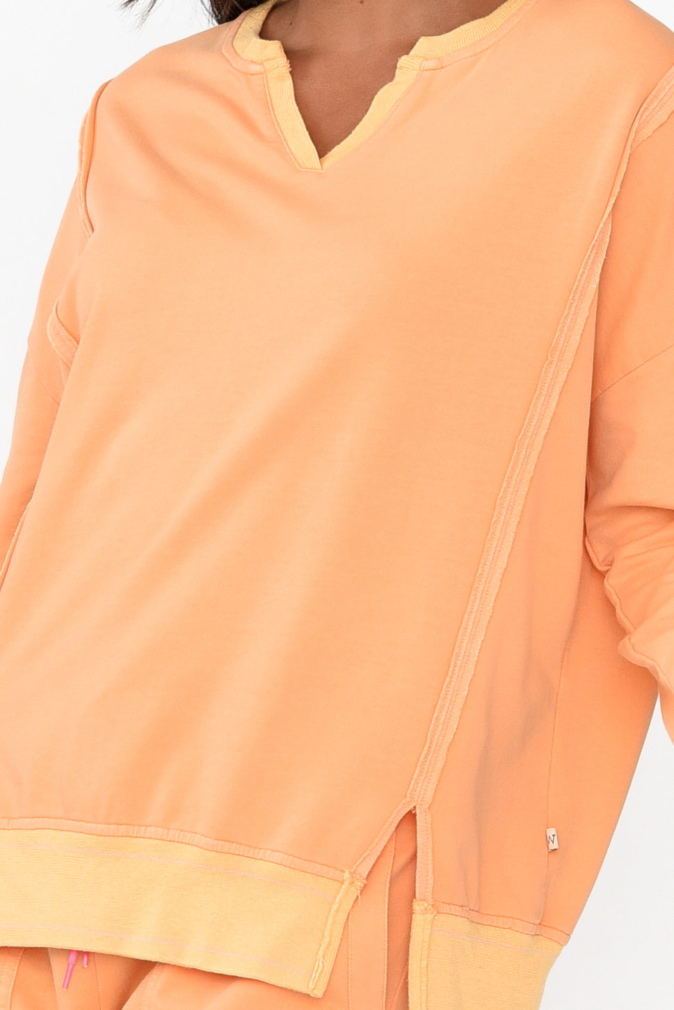 Linnea Orange V Split Jumper
