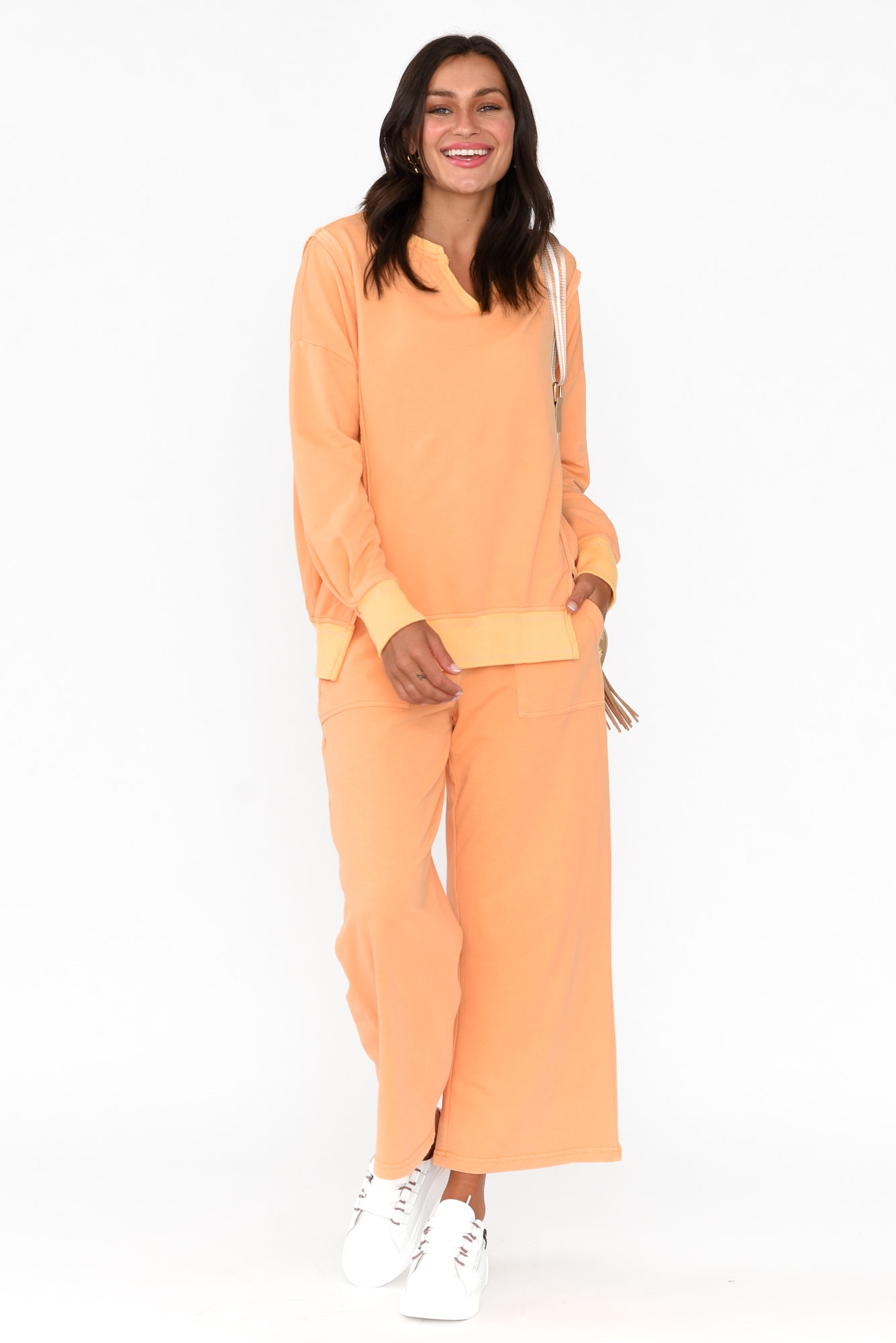 Mariam Orange Relaxed Track Pant