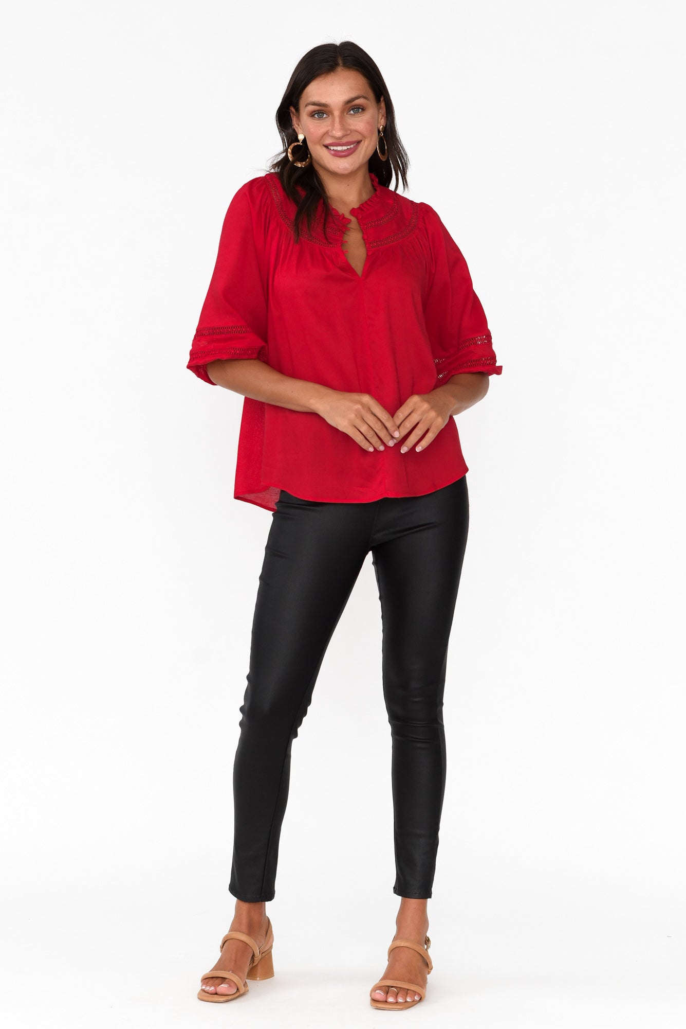 Faraway Red Ladder Trim Top