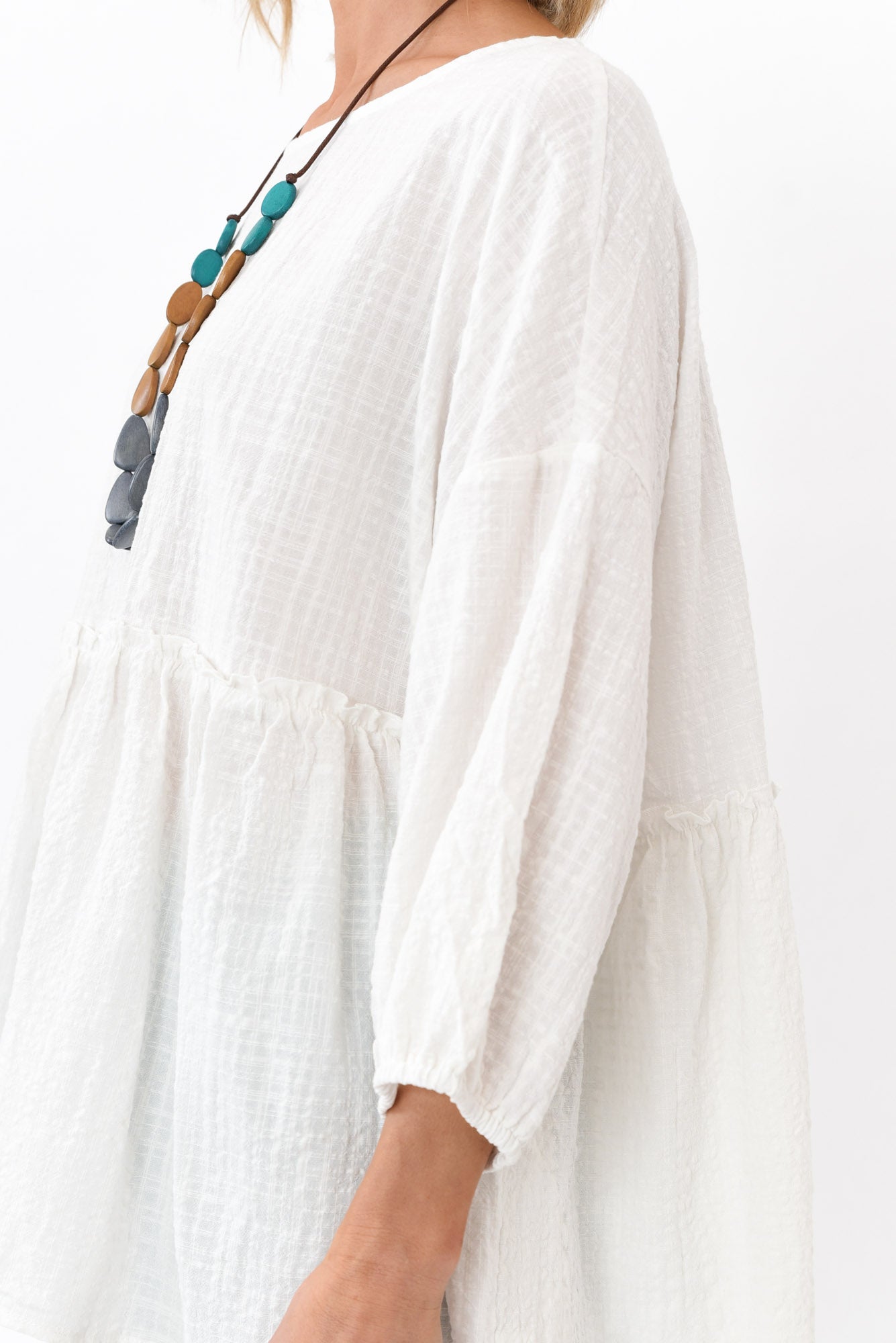 Braun White Cotton Top