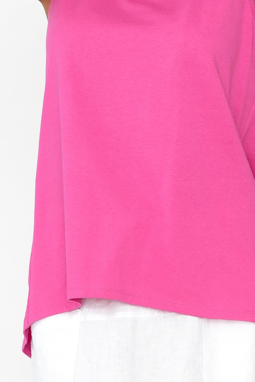 Josie Hot Pink Cotton Tank