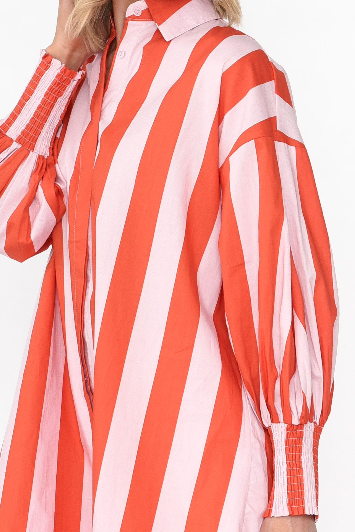 Kalani Pink Stripe Cotton Tunic